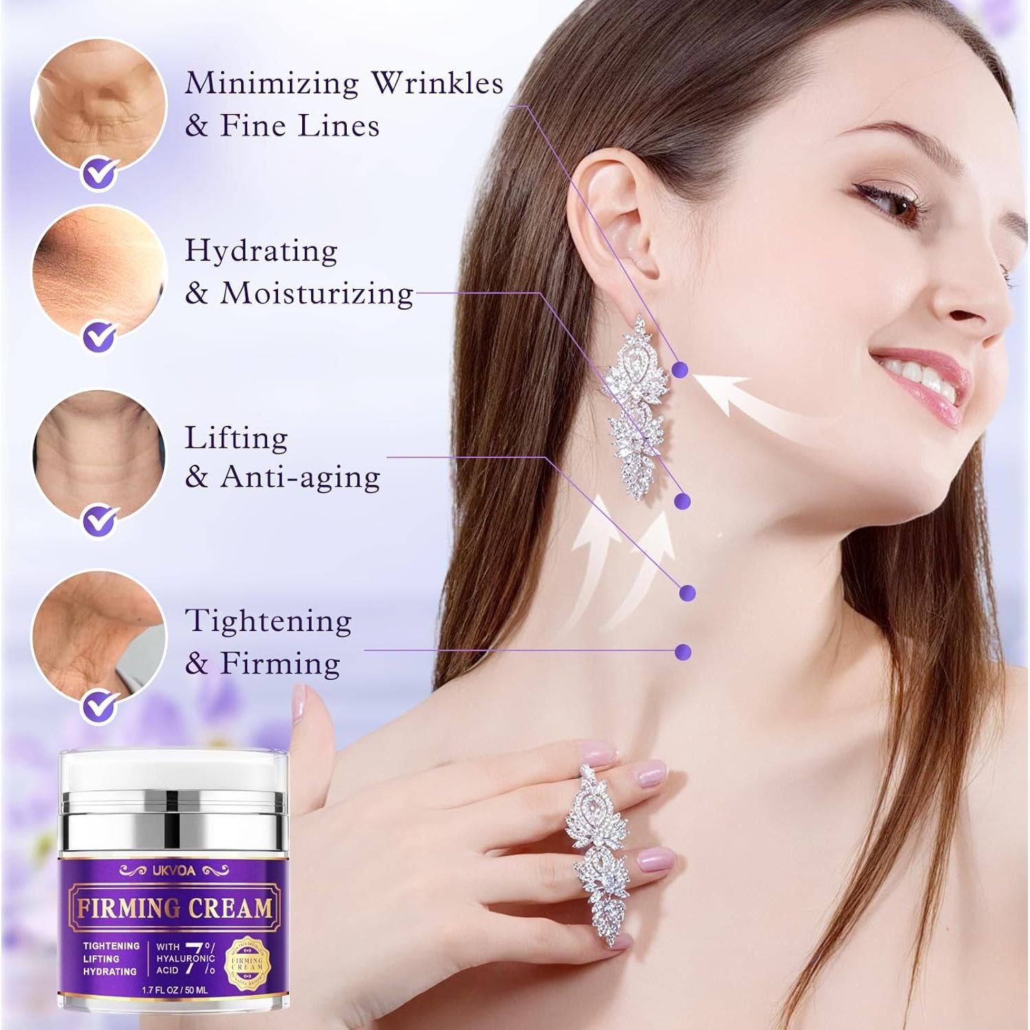 Crema Antiarrugas para Cuello y Cara UKVOA 50ml con Retinol