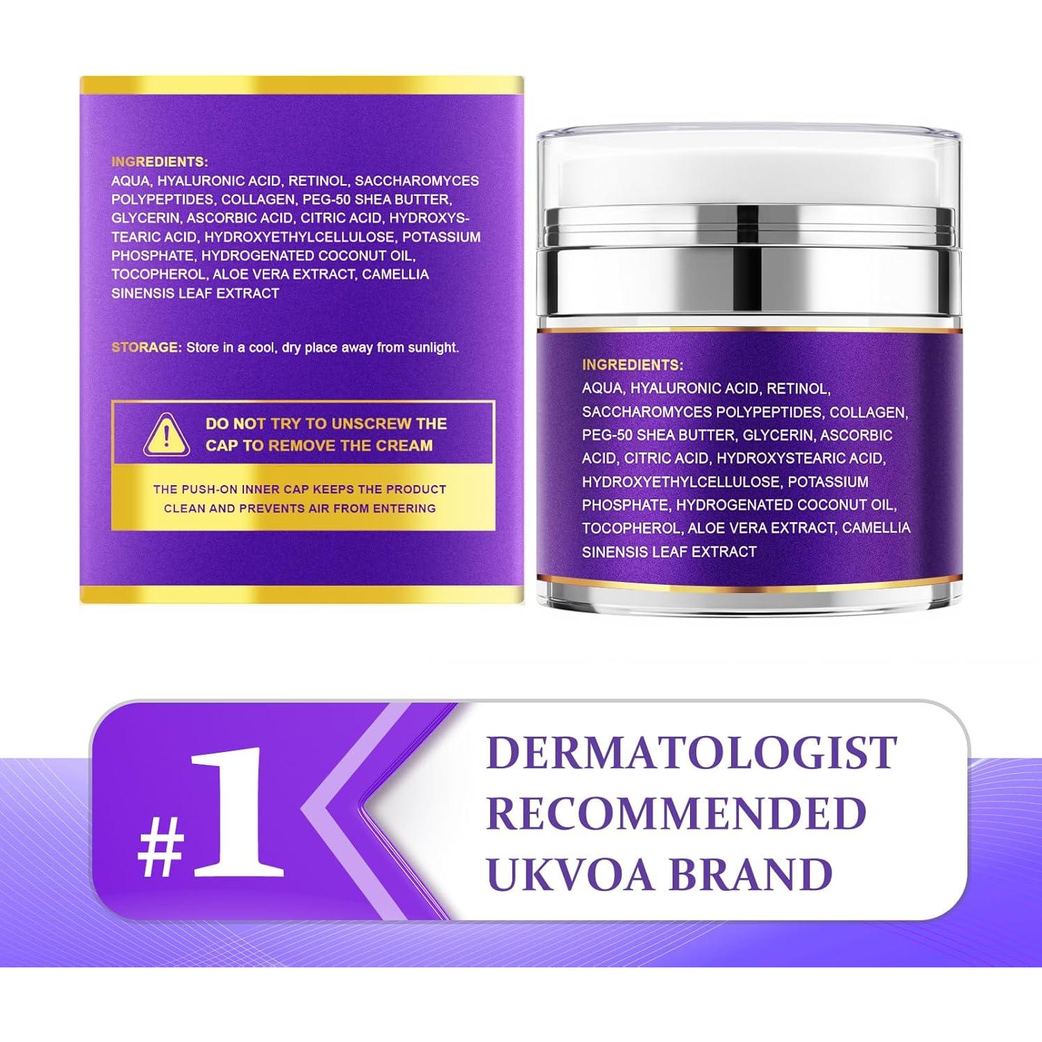 Crema Antiarrugas para Cuello y Cara UKVOA 50ml con Retinol