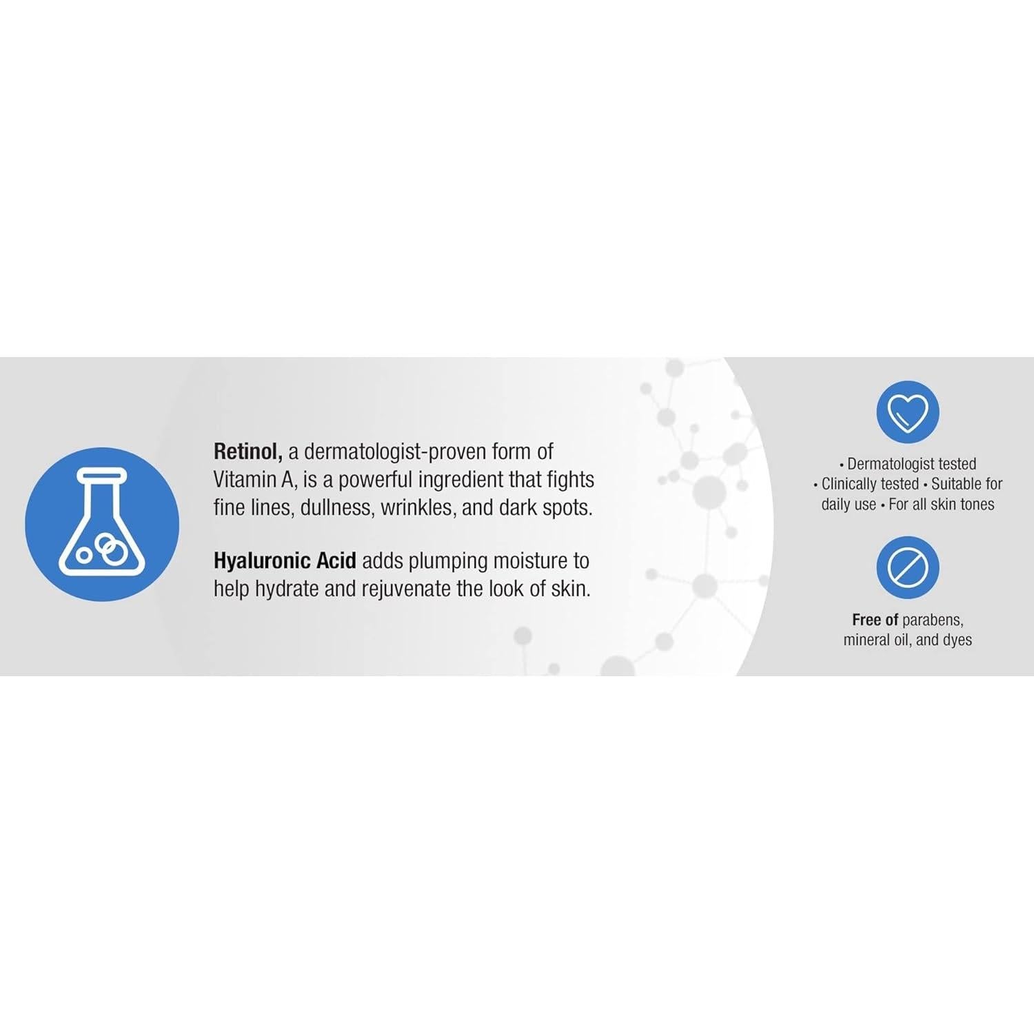 Crema Hidratante Facial Neutrogena 48.2g con Retinol y Ácido Hialurónico