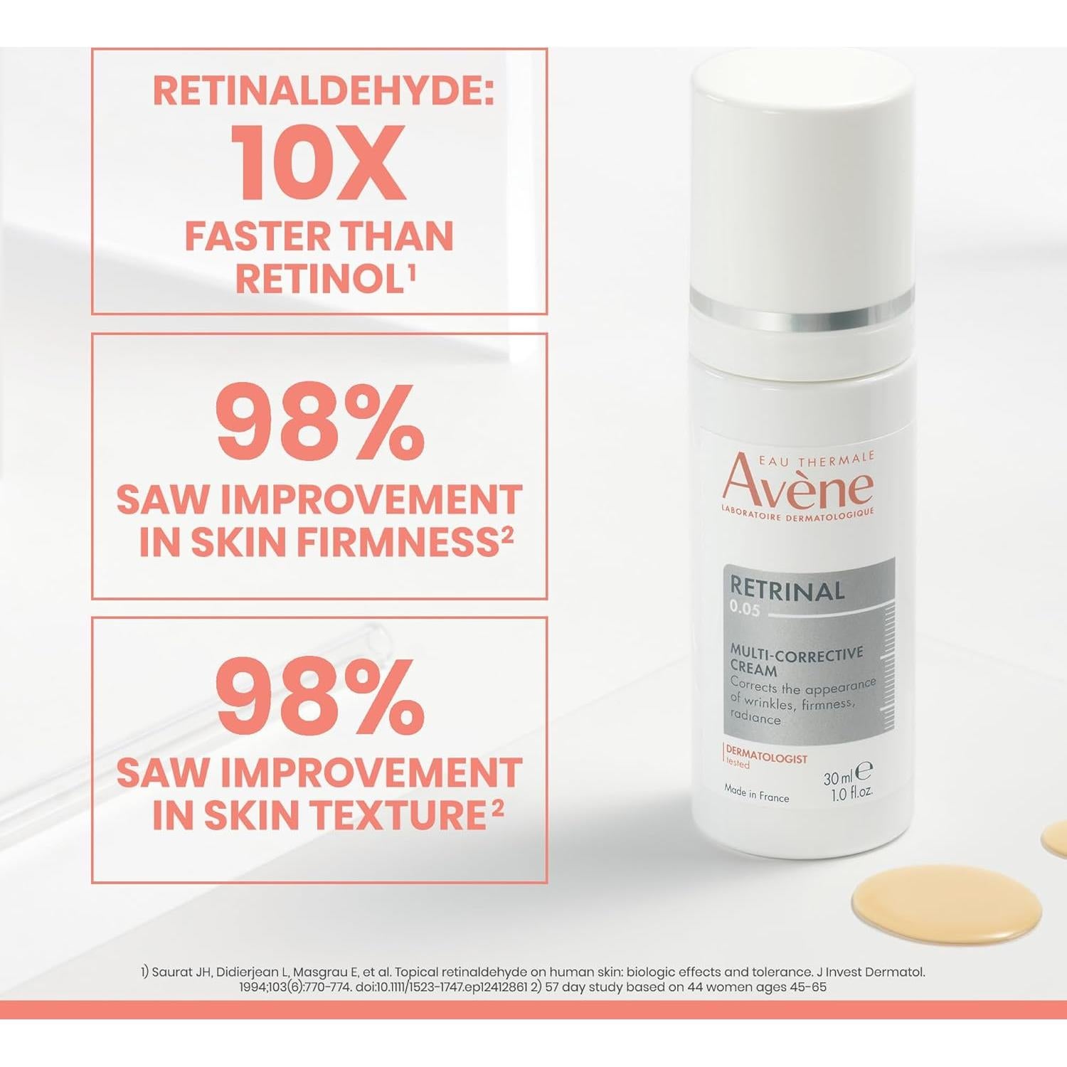 Crema Facial Antienvejecimiento Avène 29.57 ml Retinal 0.05%