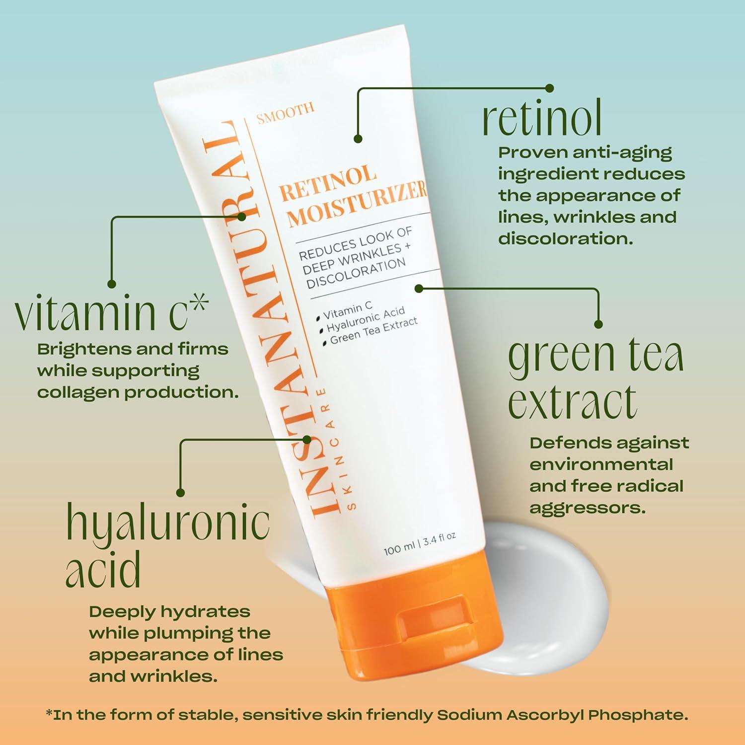 Crema Hidratante Nocturna de Retinol InstaNatural 100 ml