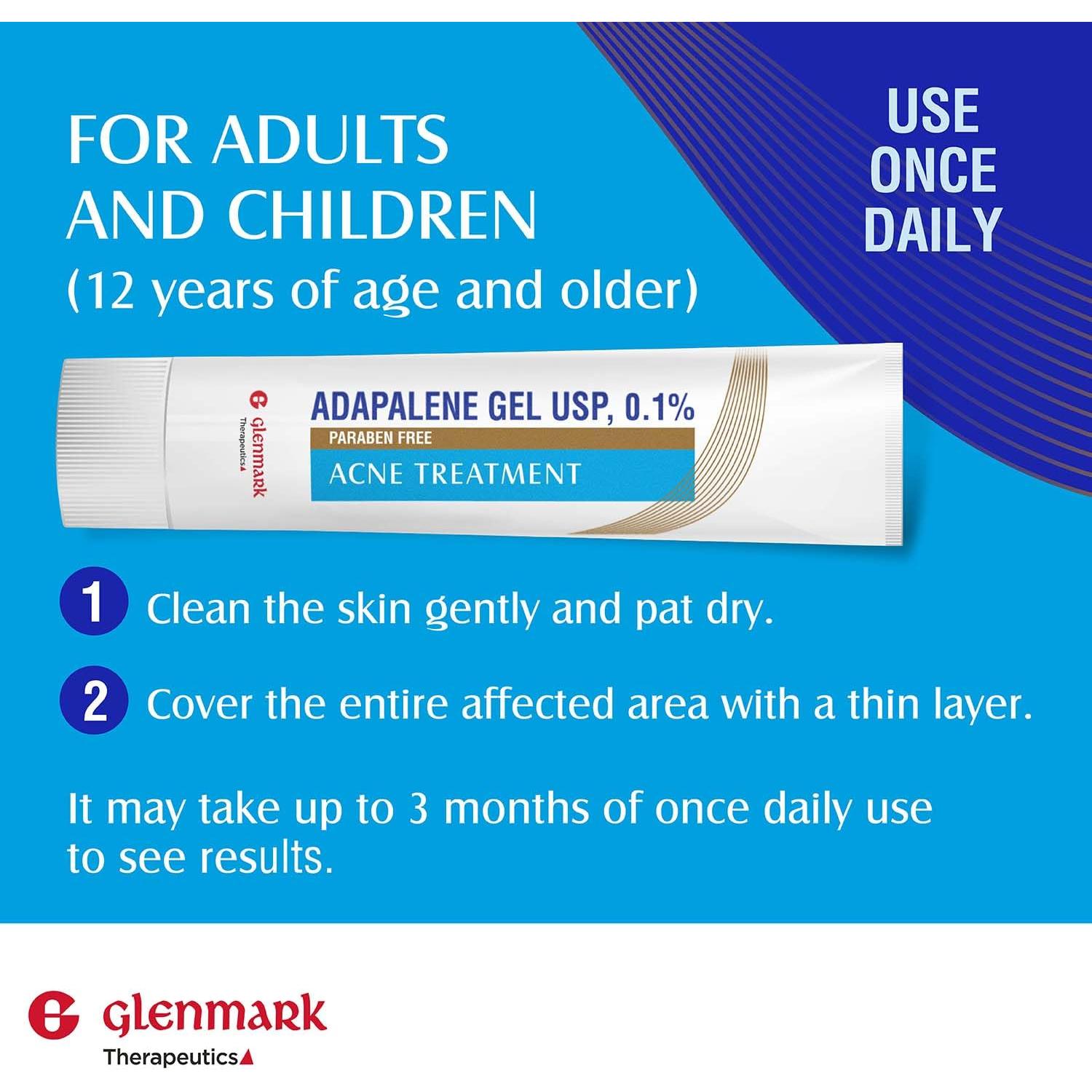 Gel de Adapaleno 0.1% Glenmark 45g - Tratamiento Acné