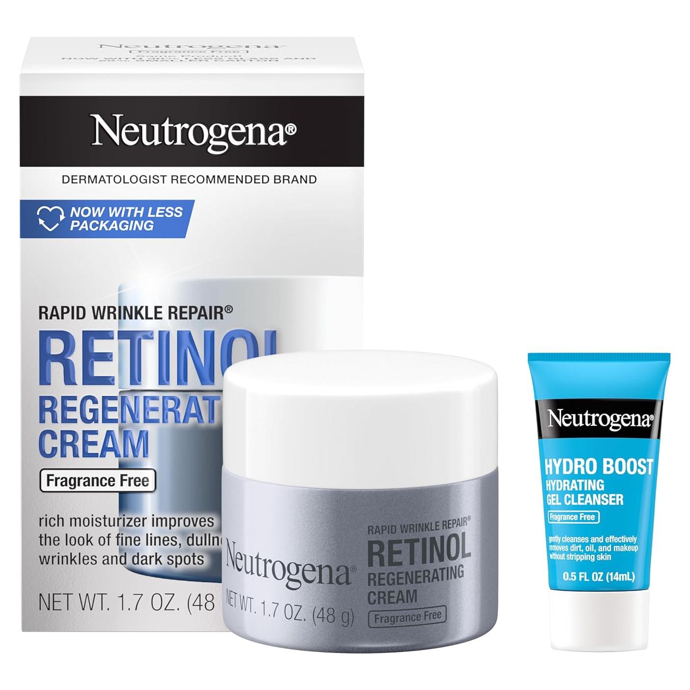 Crema Facial Antienvejecimiento Neutrogena 48.19 g + Limpiador 14.79 ml
