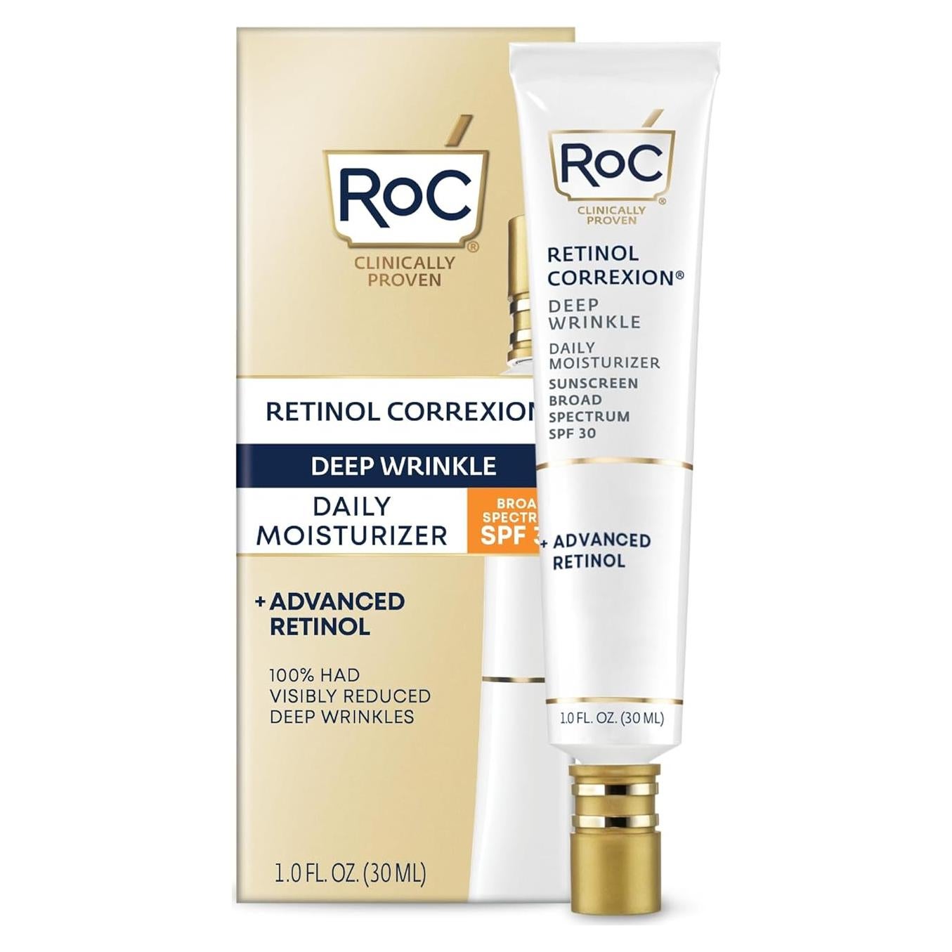 Crema Hidratante Diario RoC Retinol SPF 30 28g Antiarrugas