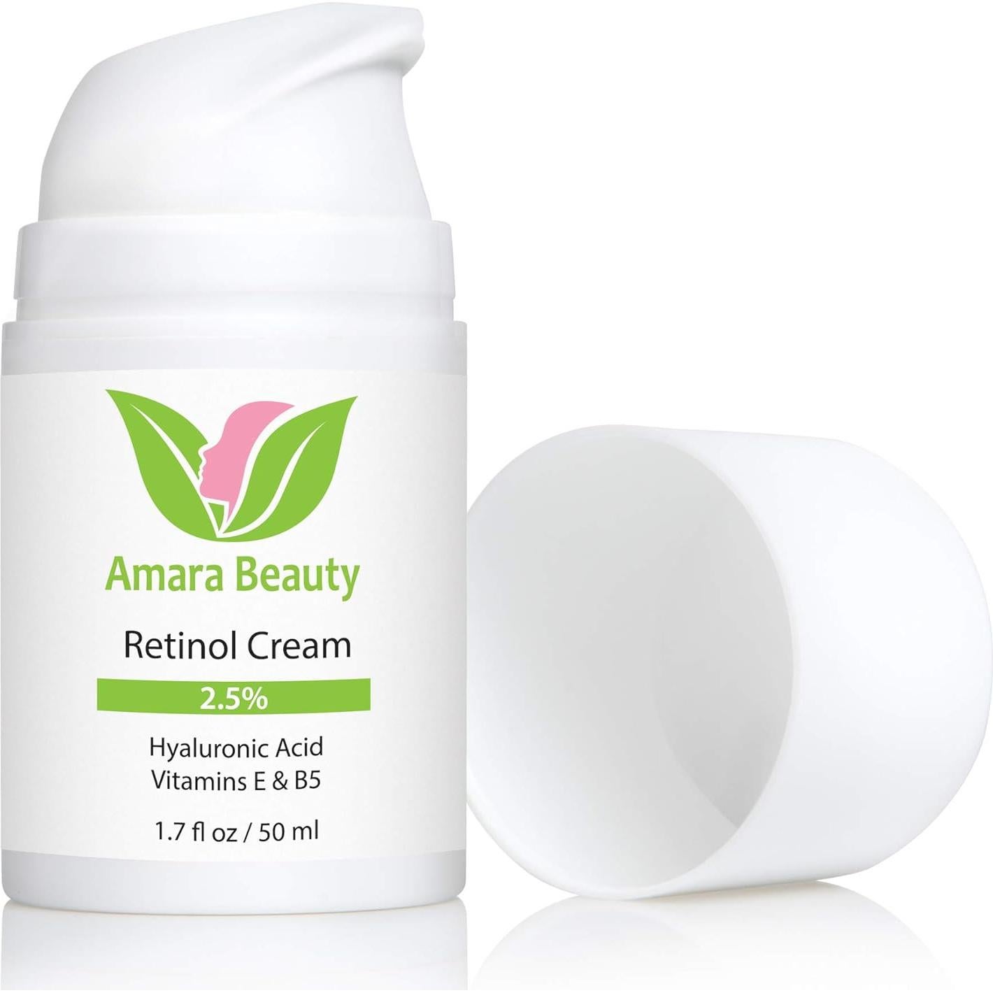 Crema de Retinol 2.5% Amara Beauty con Ácido Hialurónico 50 ml
