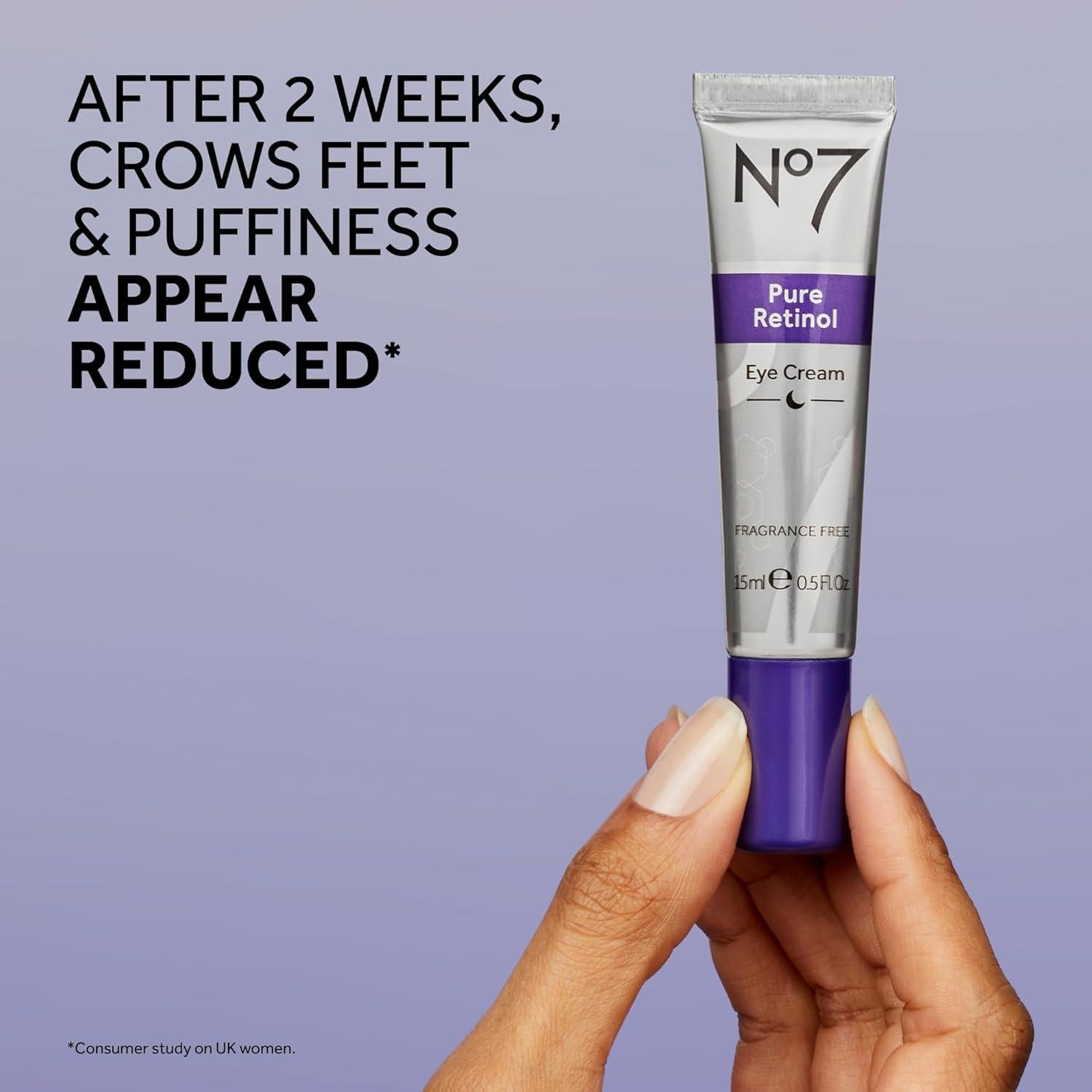 Crema para Ojos No7 Pure Retinol 14g - Antiarrugas y Ojeras