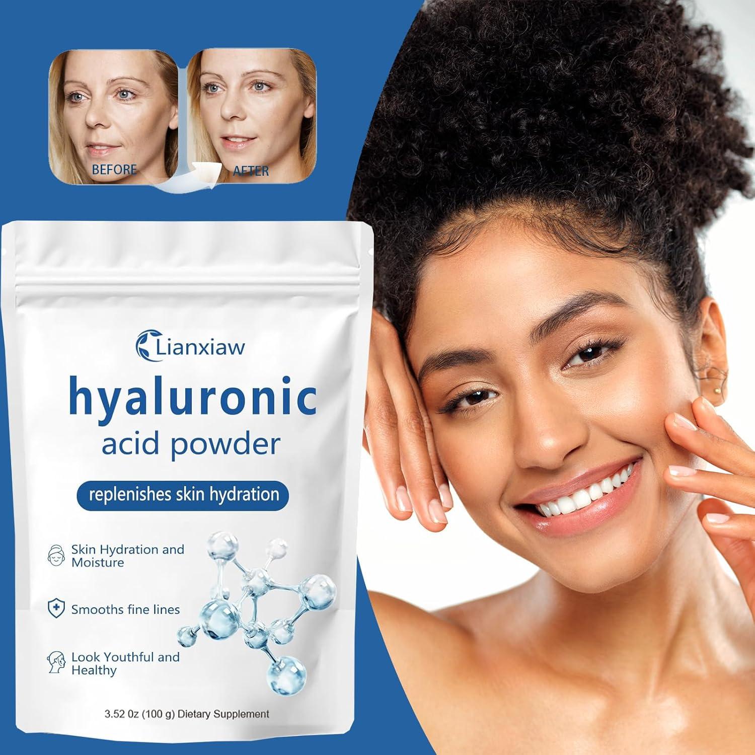 Polvo de Ácido Hialurónico Puro BERSEG 100g - Hidratante Facial