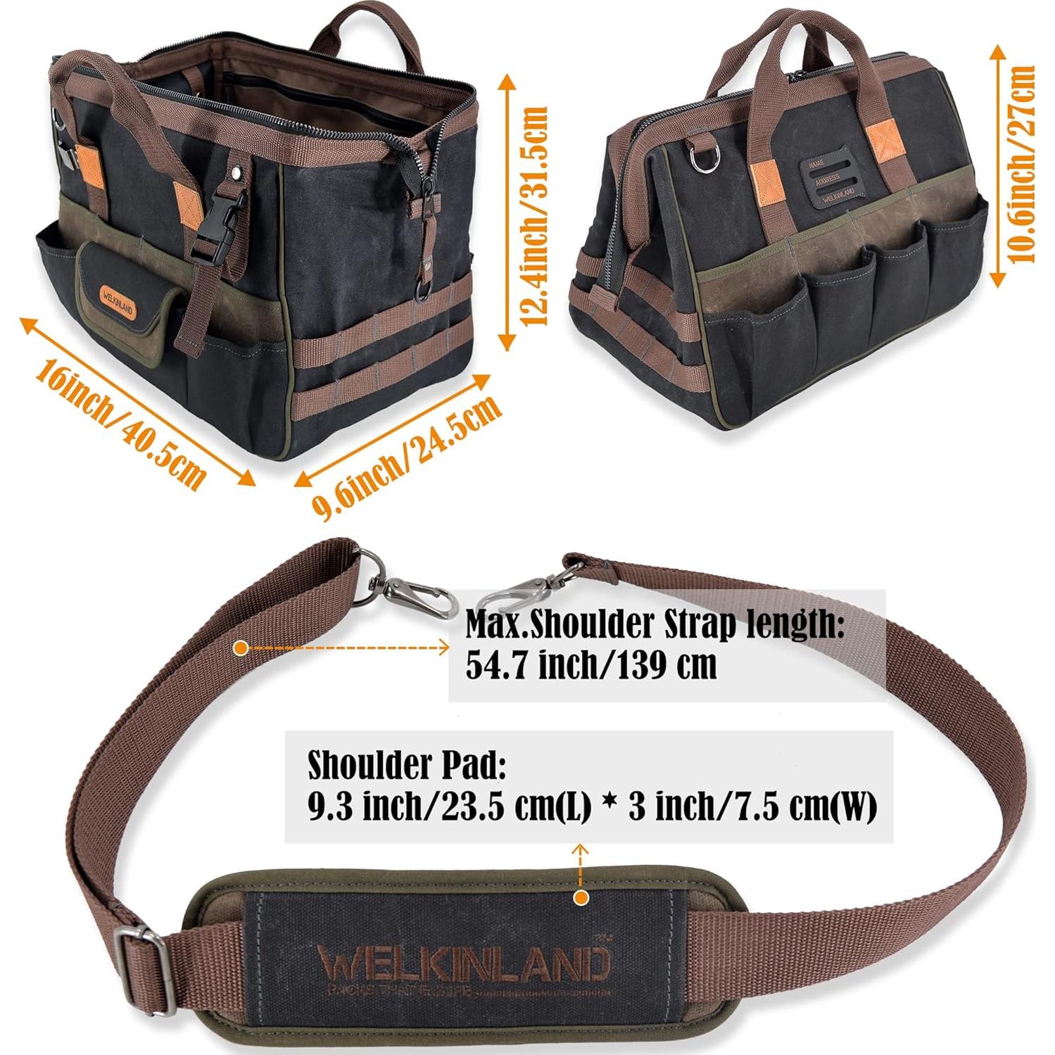 Bolsa de Herramientas Welkinland 40 cm 32 Bolsillos Resistente