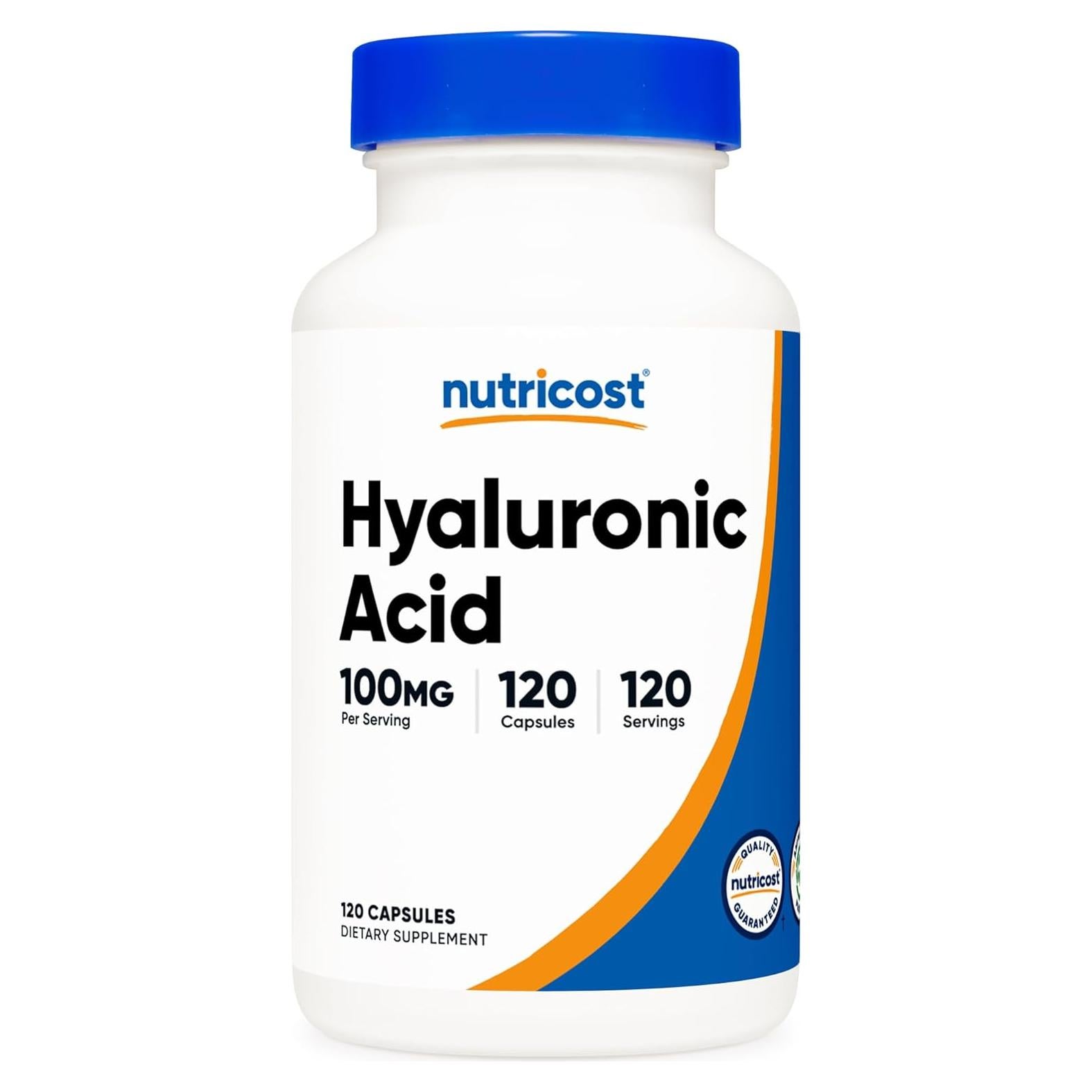 Cápsulas de Ácido Hialurónico Nutricost 100mg - 120 Unidades
