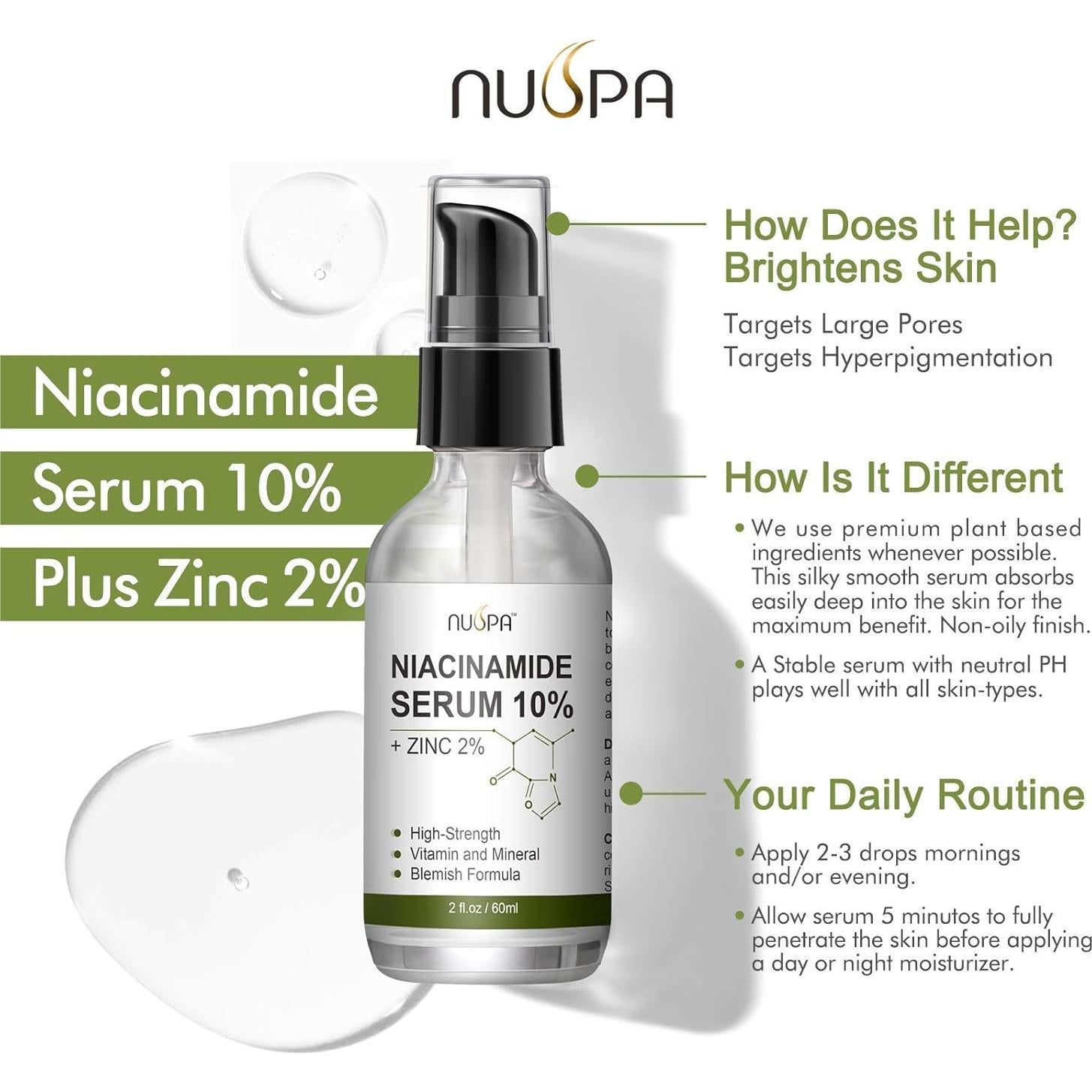 Suero de Vitamina C Orgánica NUSPA 60ML Antienvejecimiento