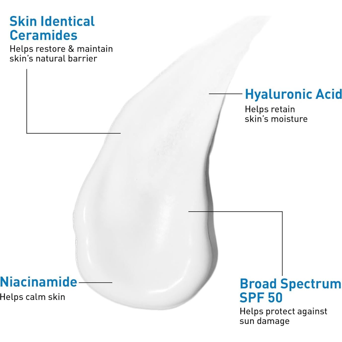 CeraVe Loción Hidratante Facial AM SPF 50 85g - No Graso