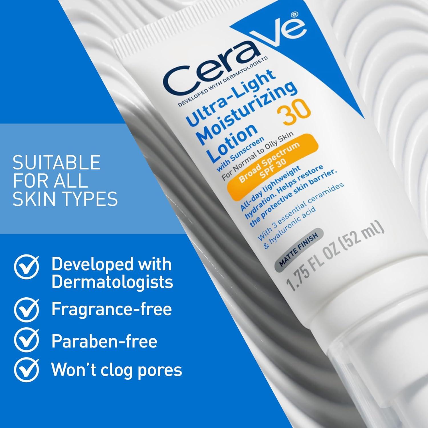 CeraVe Loción Hidratante Ultra Ligera SPF 30 82g