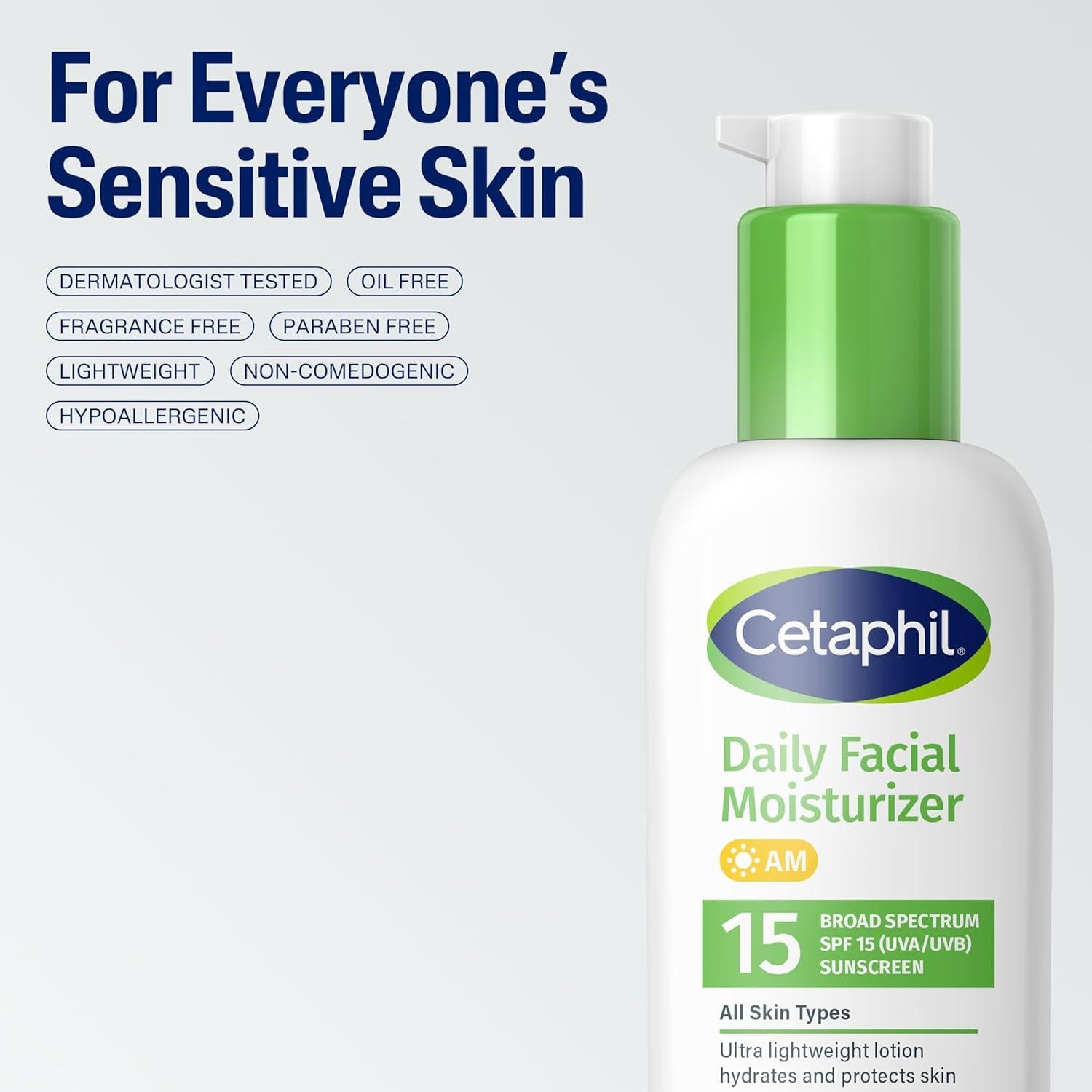 Hidratante Facial Diario Cetaphil SPF 15 226g Piel Sensible