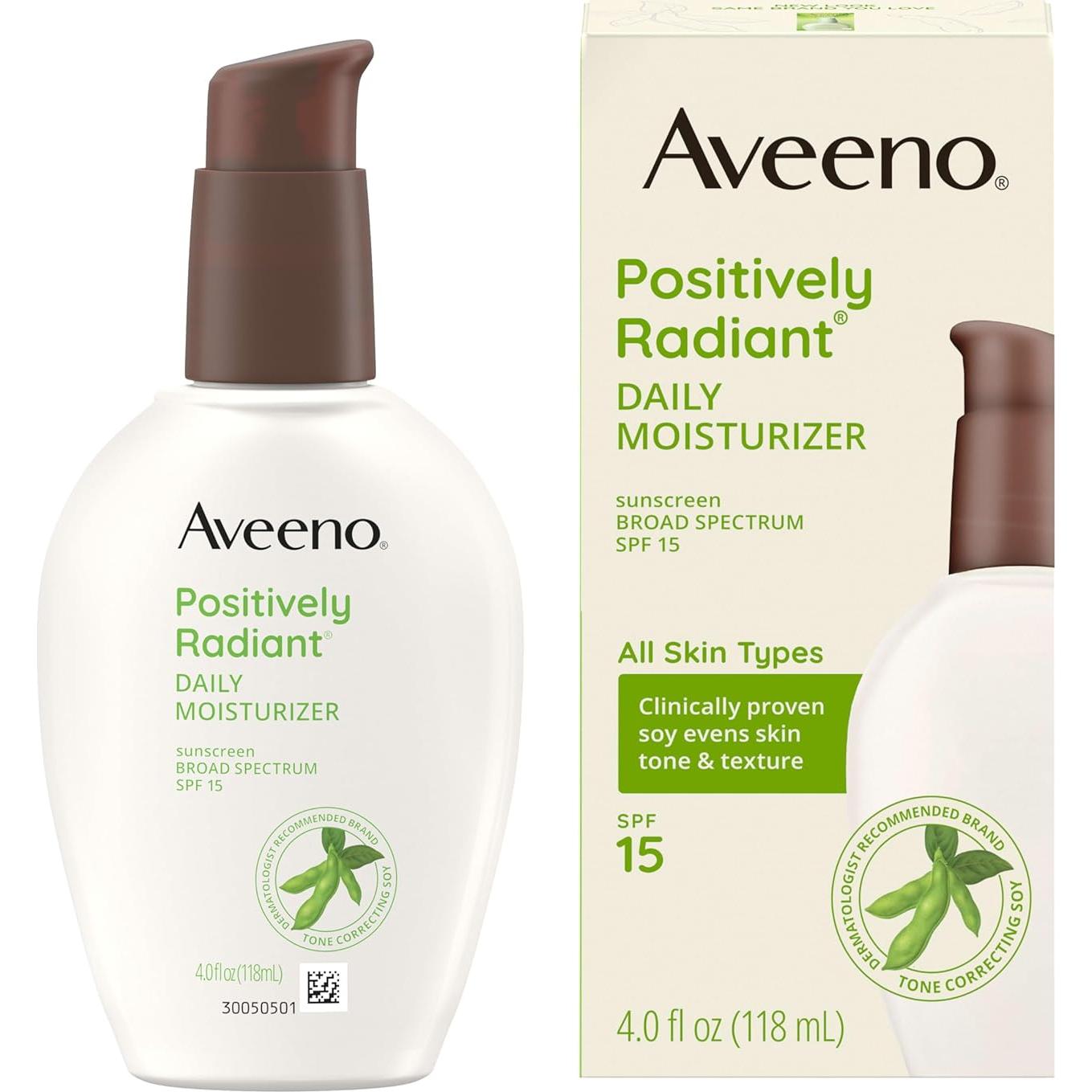Hidratante Facial Aveeno Positivamente Radiante SPF 15 118ml