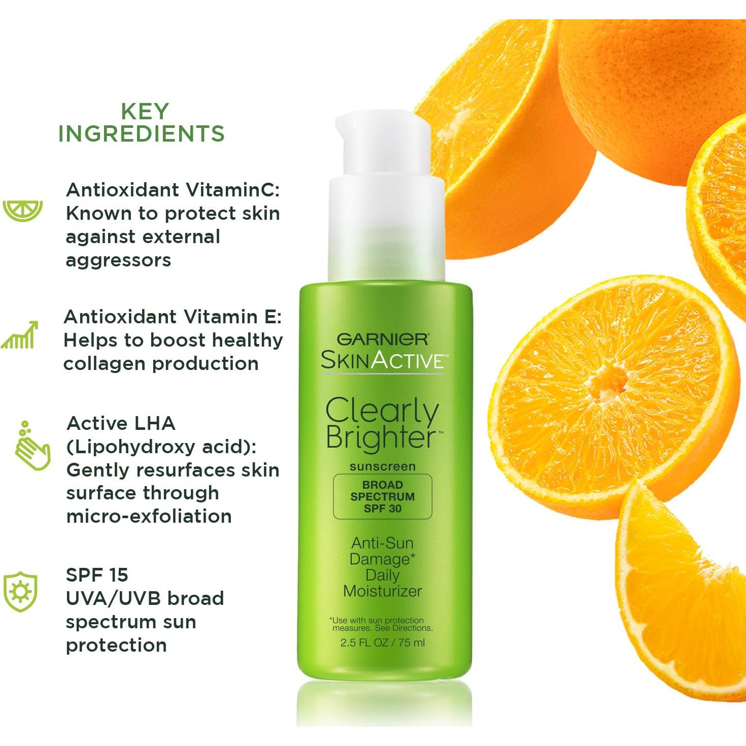 Hidratante Facial Garnier SkinActive SPF 30 con Vitamina C 75ml