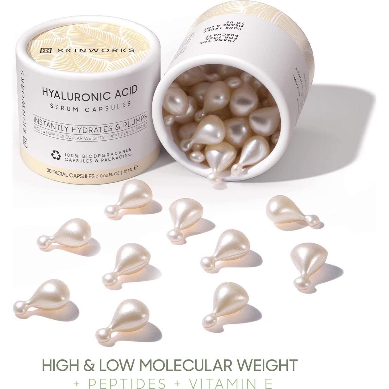 Suero Antienvejecimiento SKINWORKS Ácido Hialurónico 30 Cápsulas