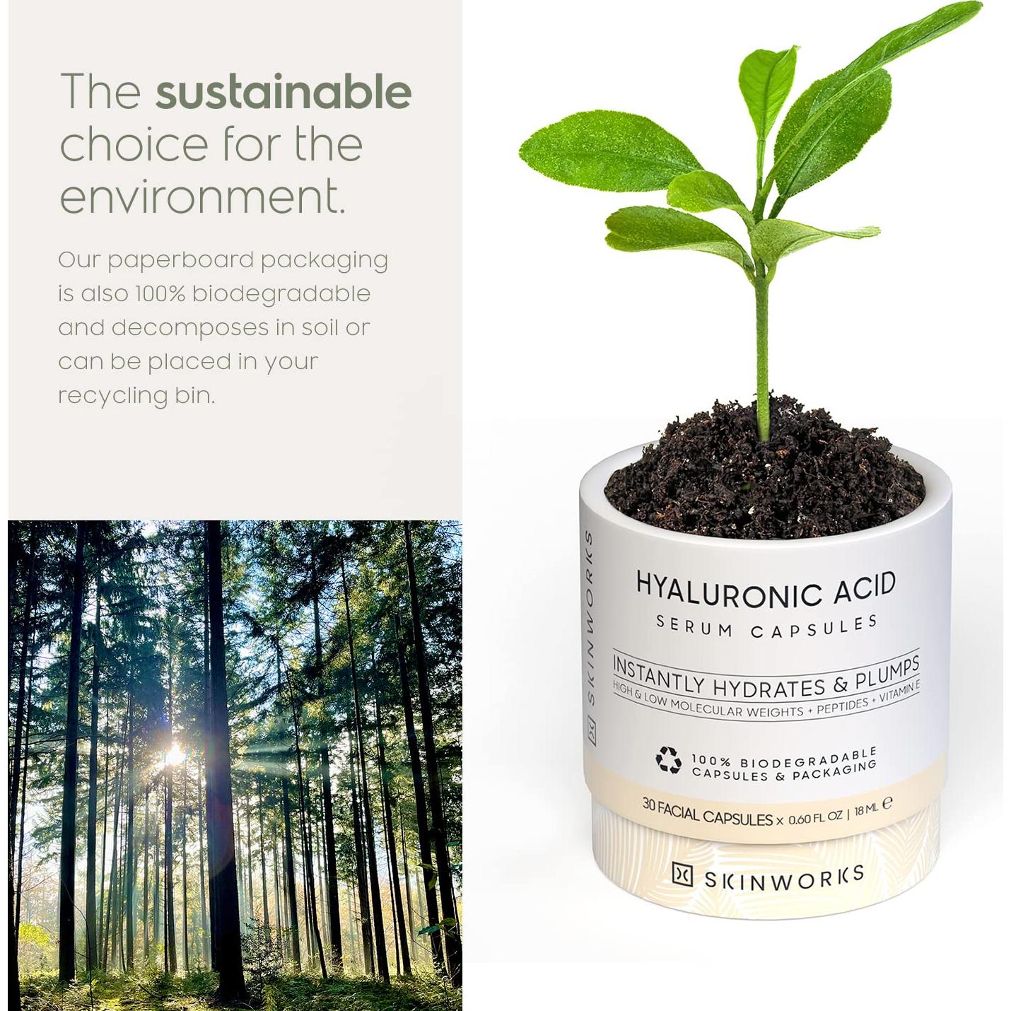 Suero Antienvejecimiento SKINWORKS Ácido Hialurónico 30 Cápsulas