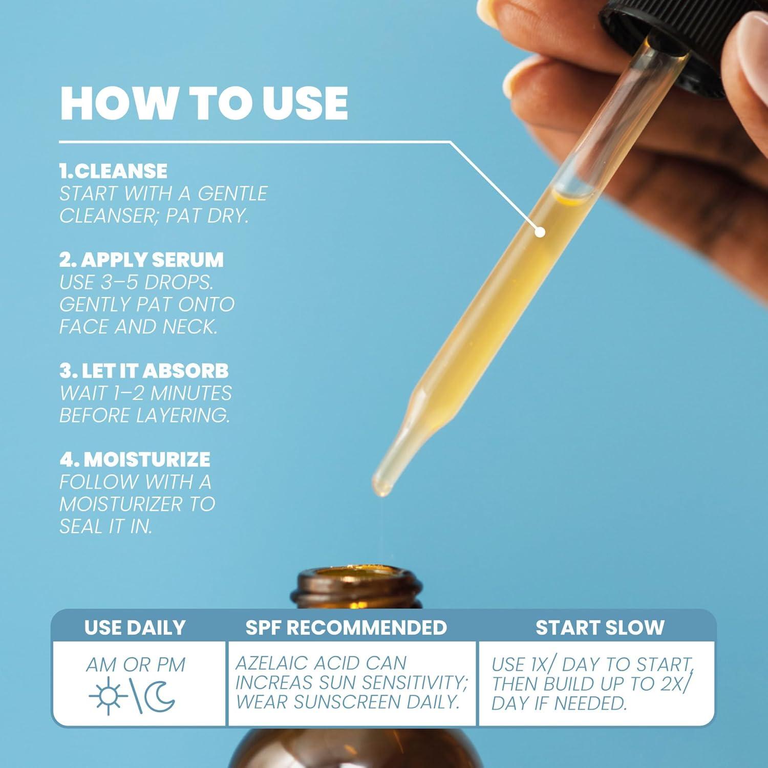 Suero Facial de Ácido Azelaico Eva Naturals 59ml - Niacinamida