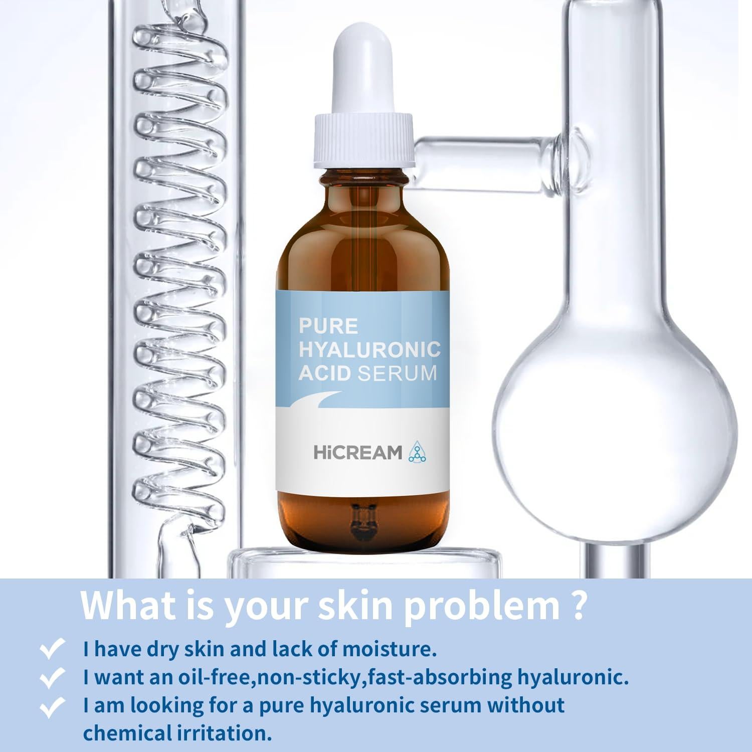 Suero de Ácido Hialurónico Hicream 59 ml - Hidratante Antienvejecimiento