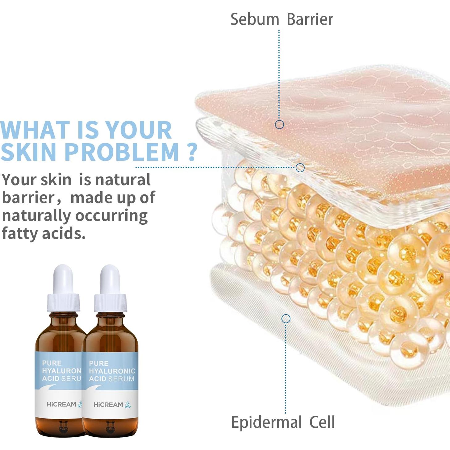 Suero de Ácido Hialurónico Hicream 59 ml - Hidratante Antienvejecimiento