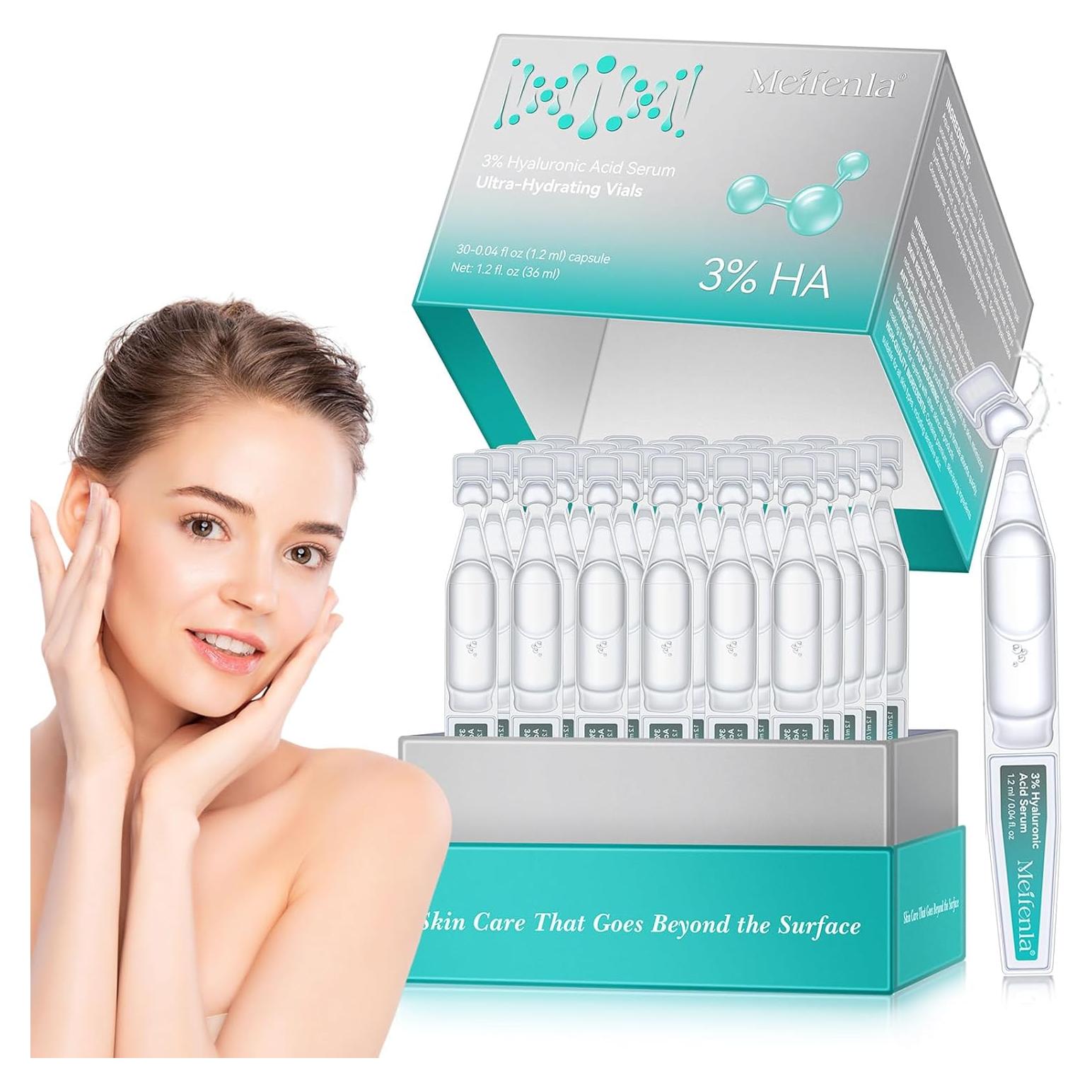 Suero Facial Hidratante 3% Ácido Hialurónico Meifenla 30 Viales