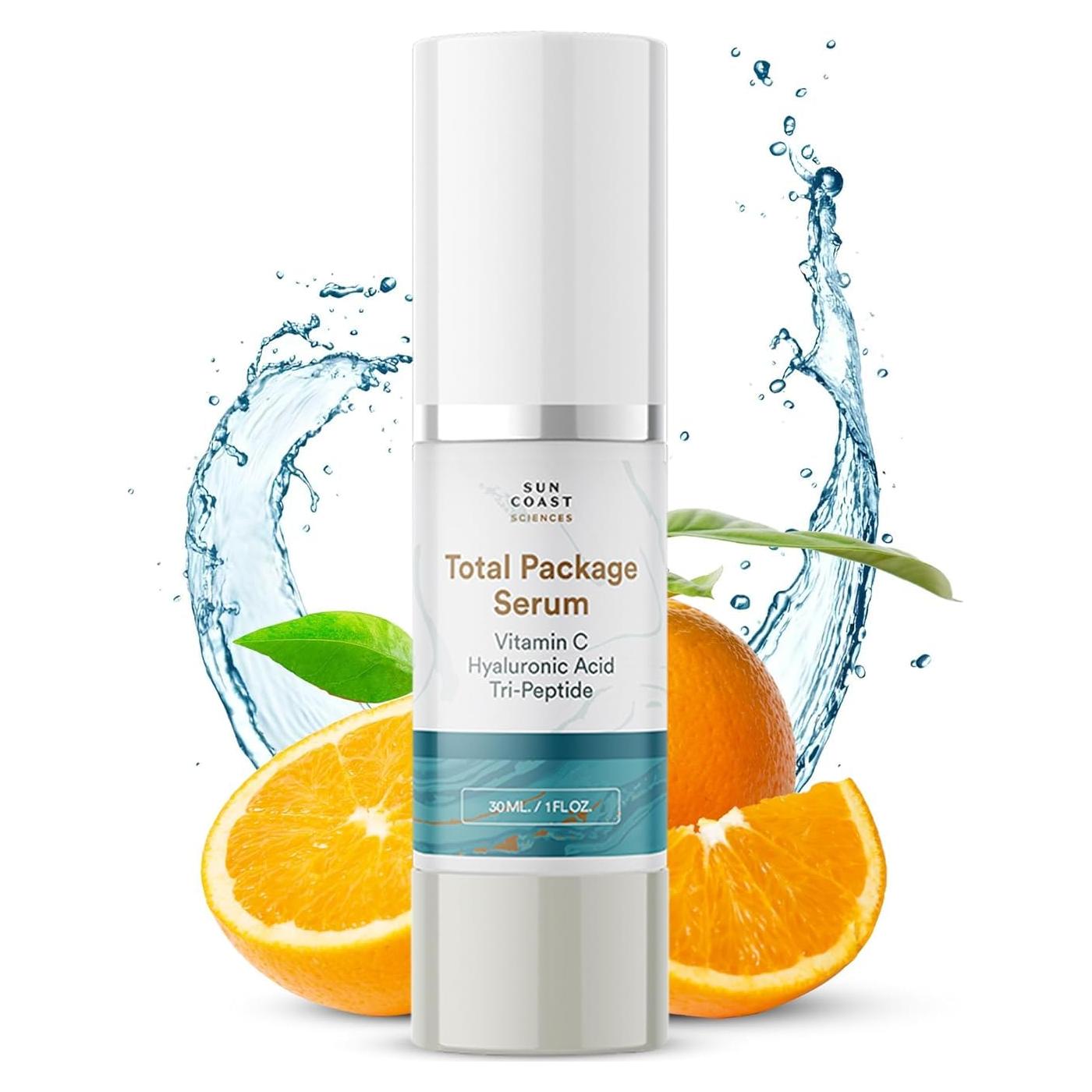 Suero Total Package Sun Coast Sciences 30ml Vitamina C Ácido Hialurónico