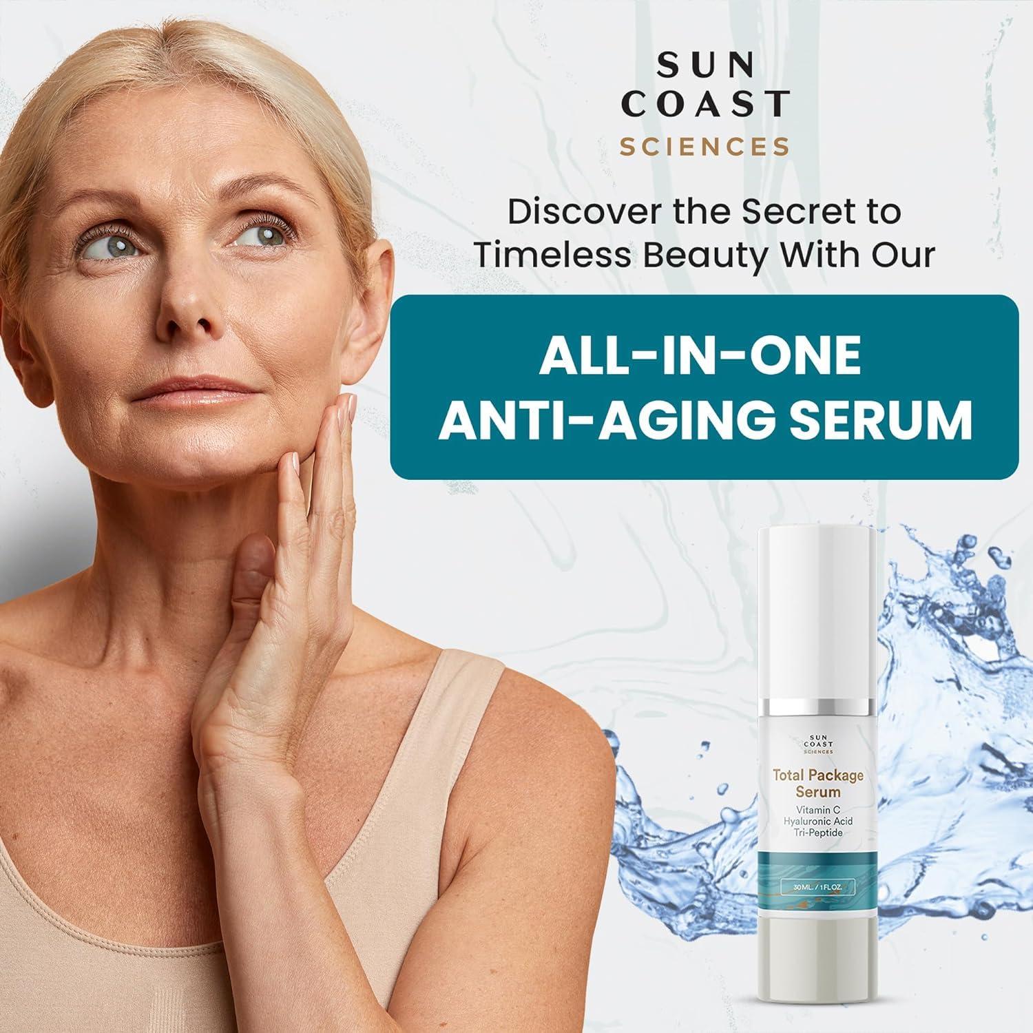 Suero Total Package Sun Coast Sciences 30ml Vitamina C Ácido Hialurónico