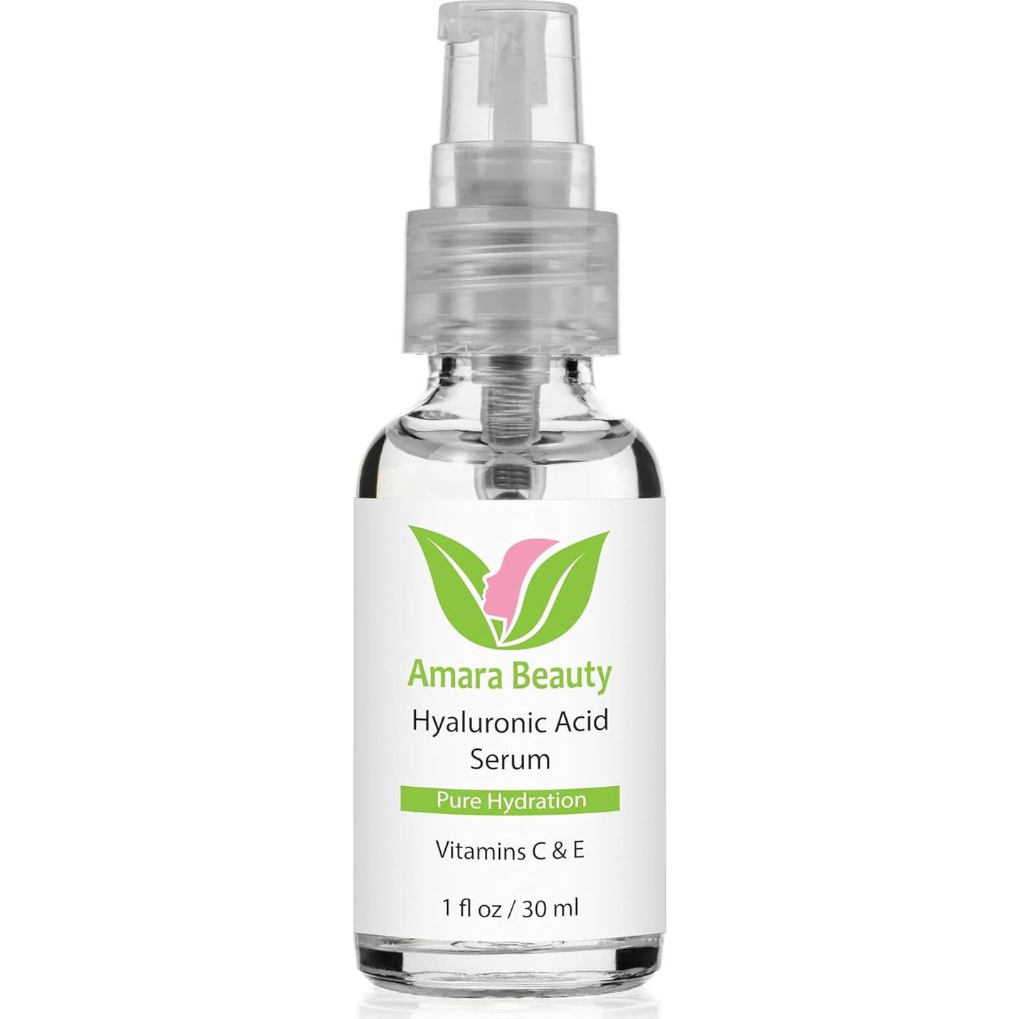 Suero de Ácido Hialurónico Amara Beauty 29.57 ml con Vitamina C y E