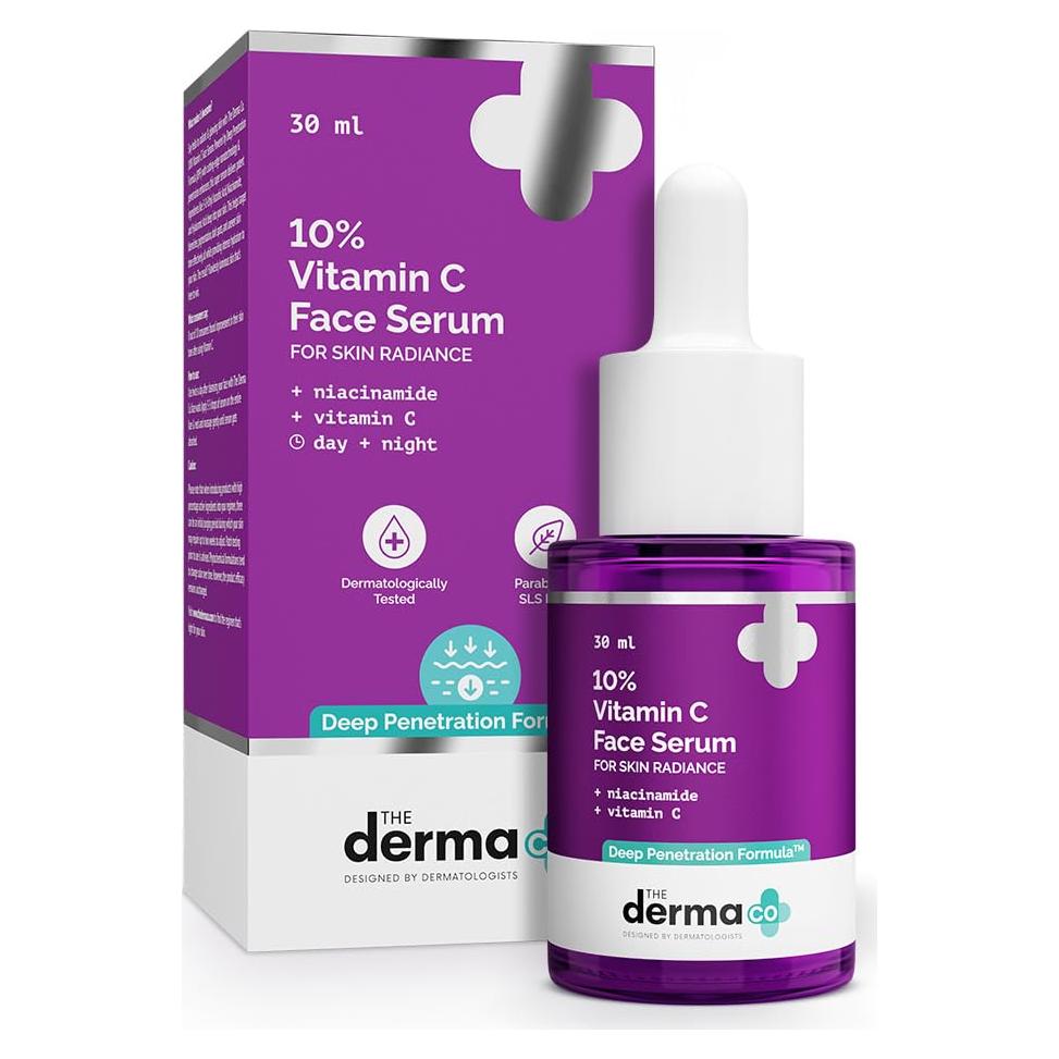 Suero Facial Vitamina C 10% The Derma Co 30ml Hidratante