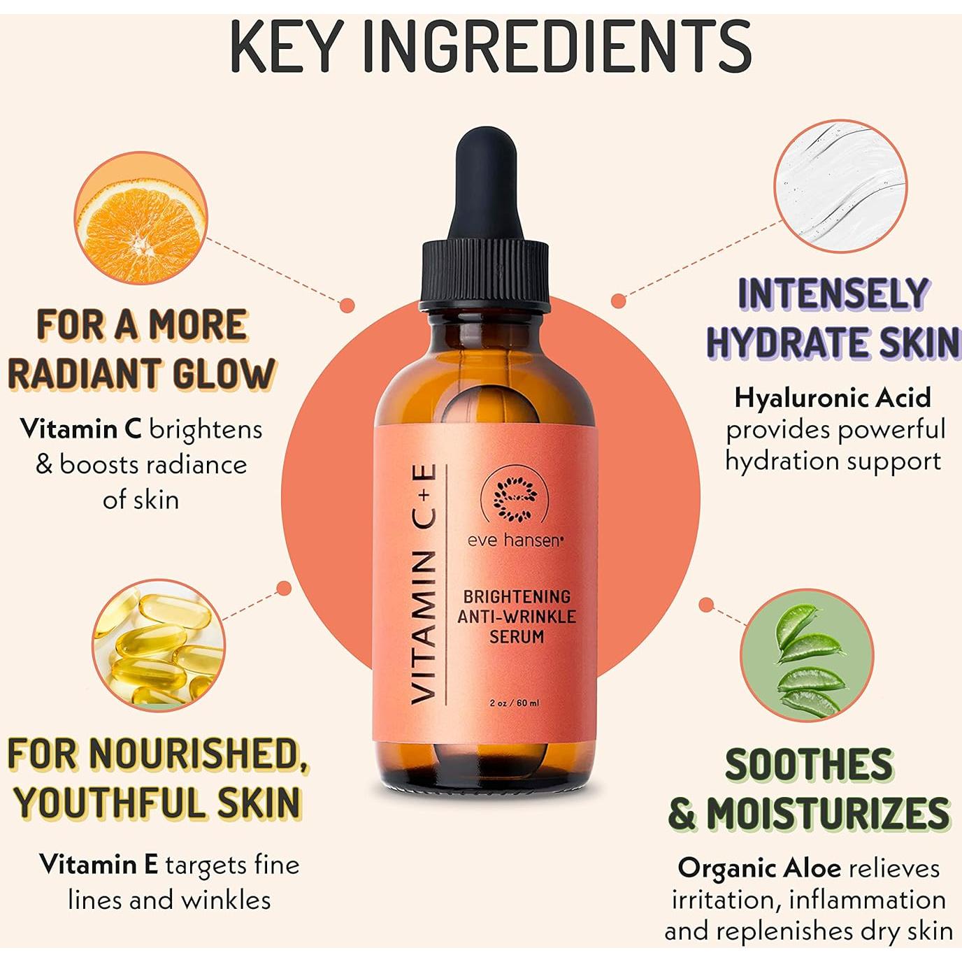 Suero Facial Vitamina C Eve Hansen 60 ml - Ácido Hialurónico