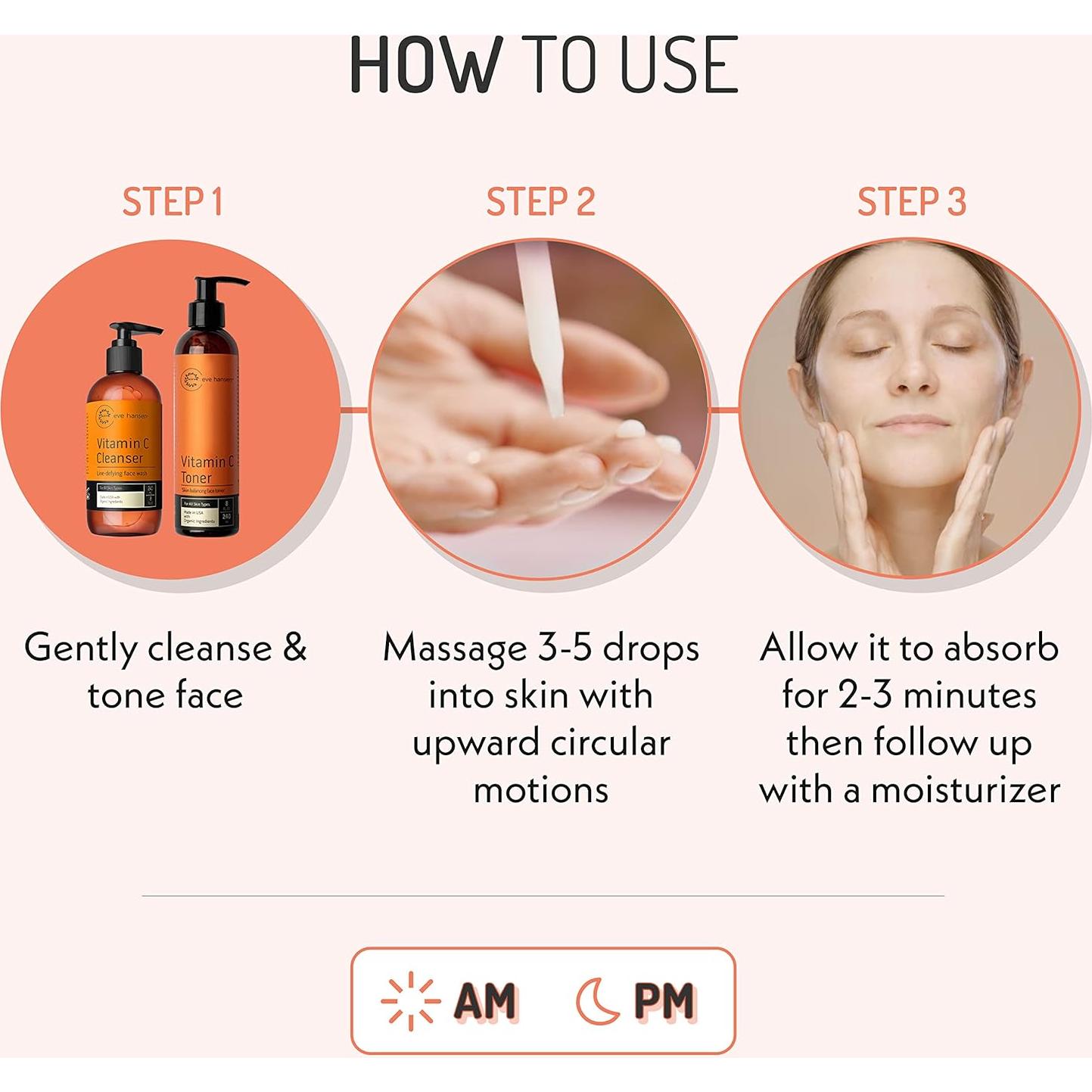 Suero Facial Vitamina C Eve Hansen 60 ml - Ácido Hialurónico