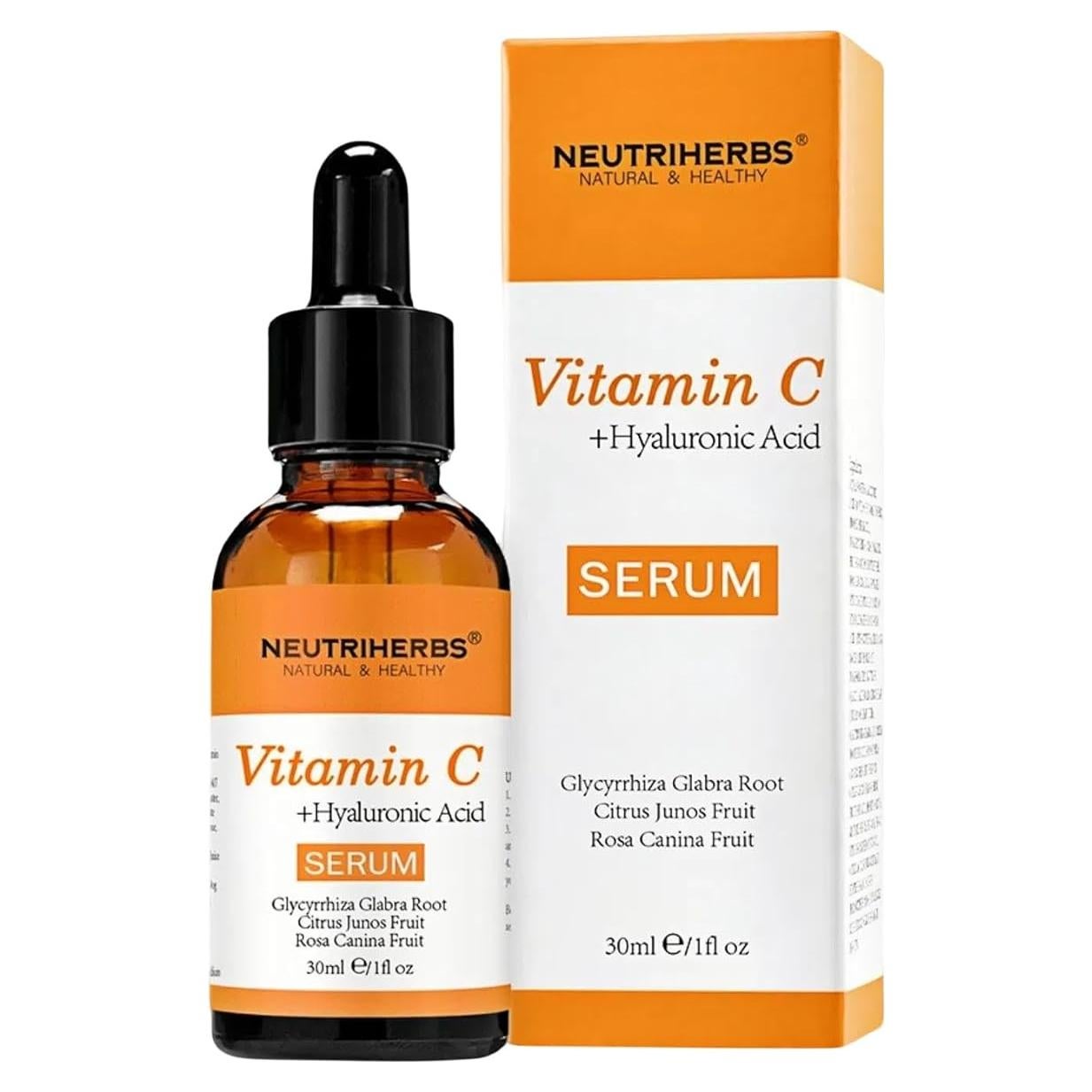 Suero Facial de Vitamina C Neutriherbs 29.57 ml con Ácido Hialurónico