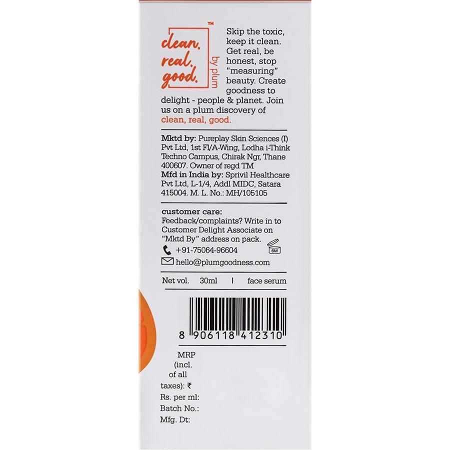Suero Facial de Vitamina C Plum 15% Antienvejecimiento 30g