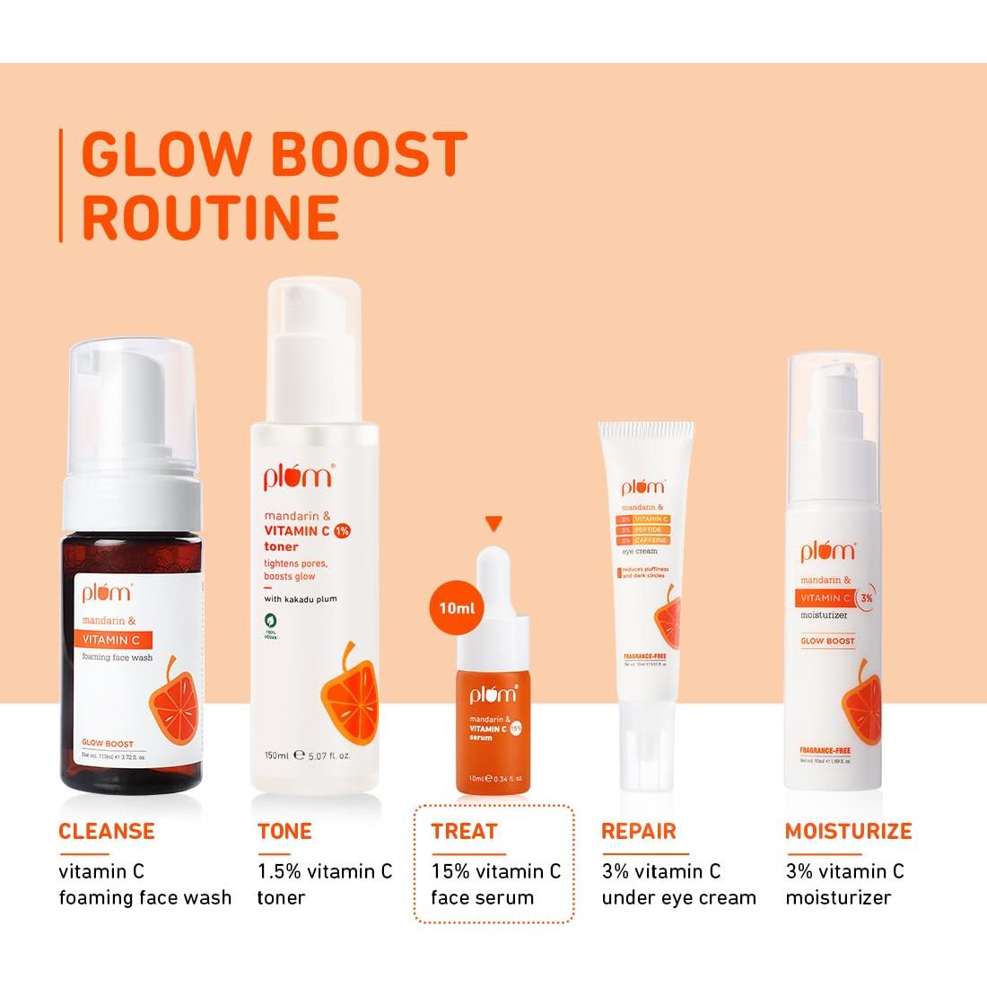 Suero Facial de Vitamina C Plum 15% Antienvejecimiento 30g