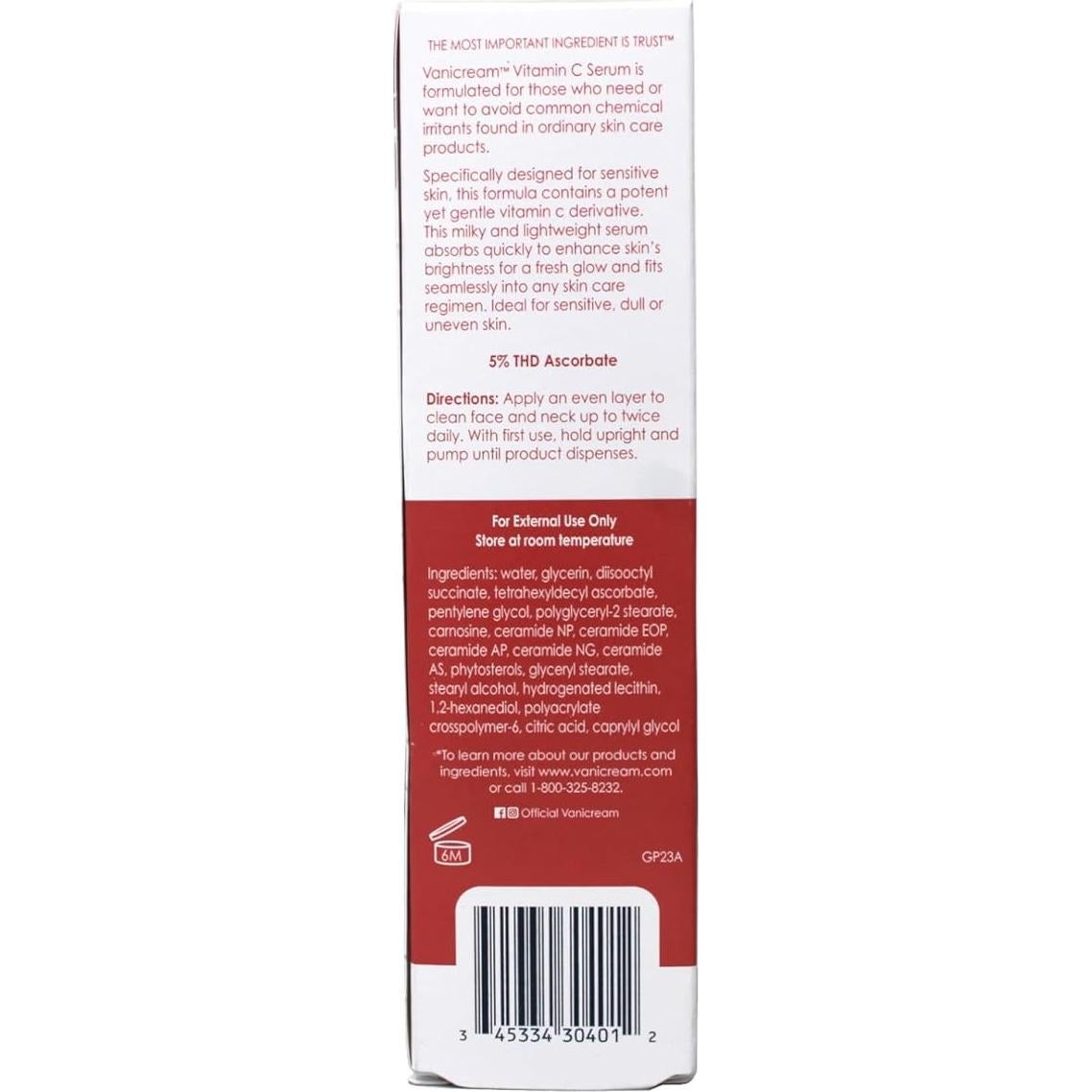 Suero Facial Vitamina C Vanicream con Ceramidas 70 ml