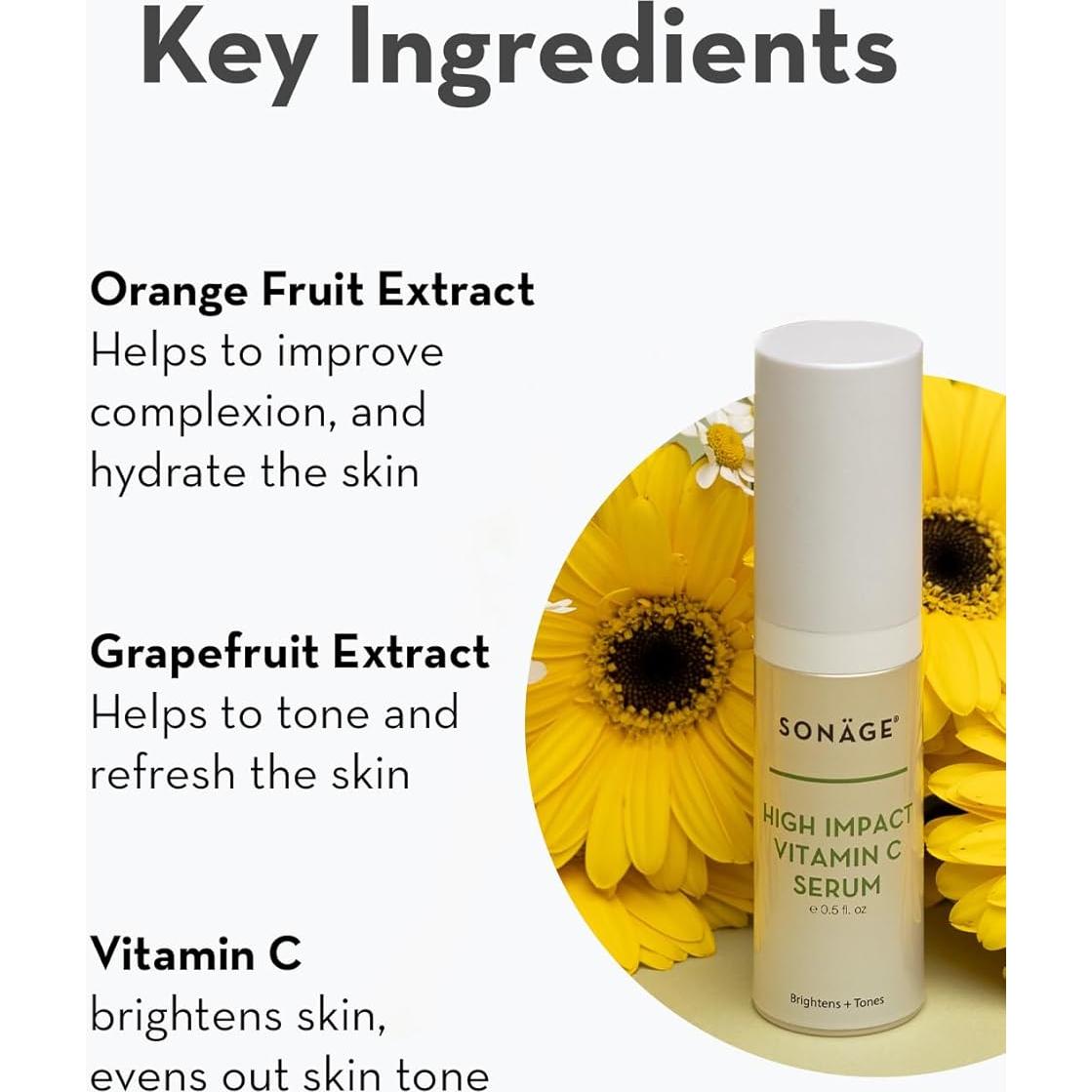 Suero de Vitamina C Sonage 14.79 ml | Hidrata y Reduce Manchas