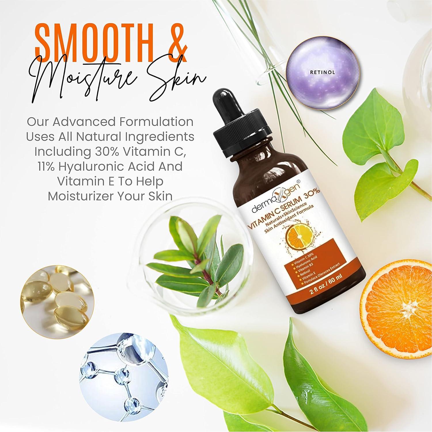 Suero Facial Vitamina C 30% Orgánico 60ml Antiarrugas