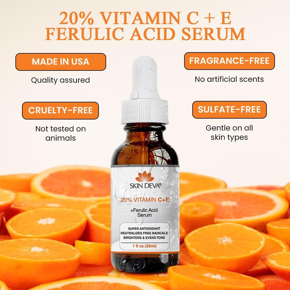 Suero de Vitamina C 20% SKIN DEVA 30 ml - Rejuvenecedor Facial