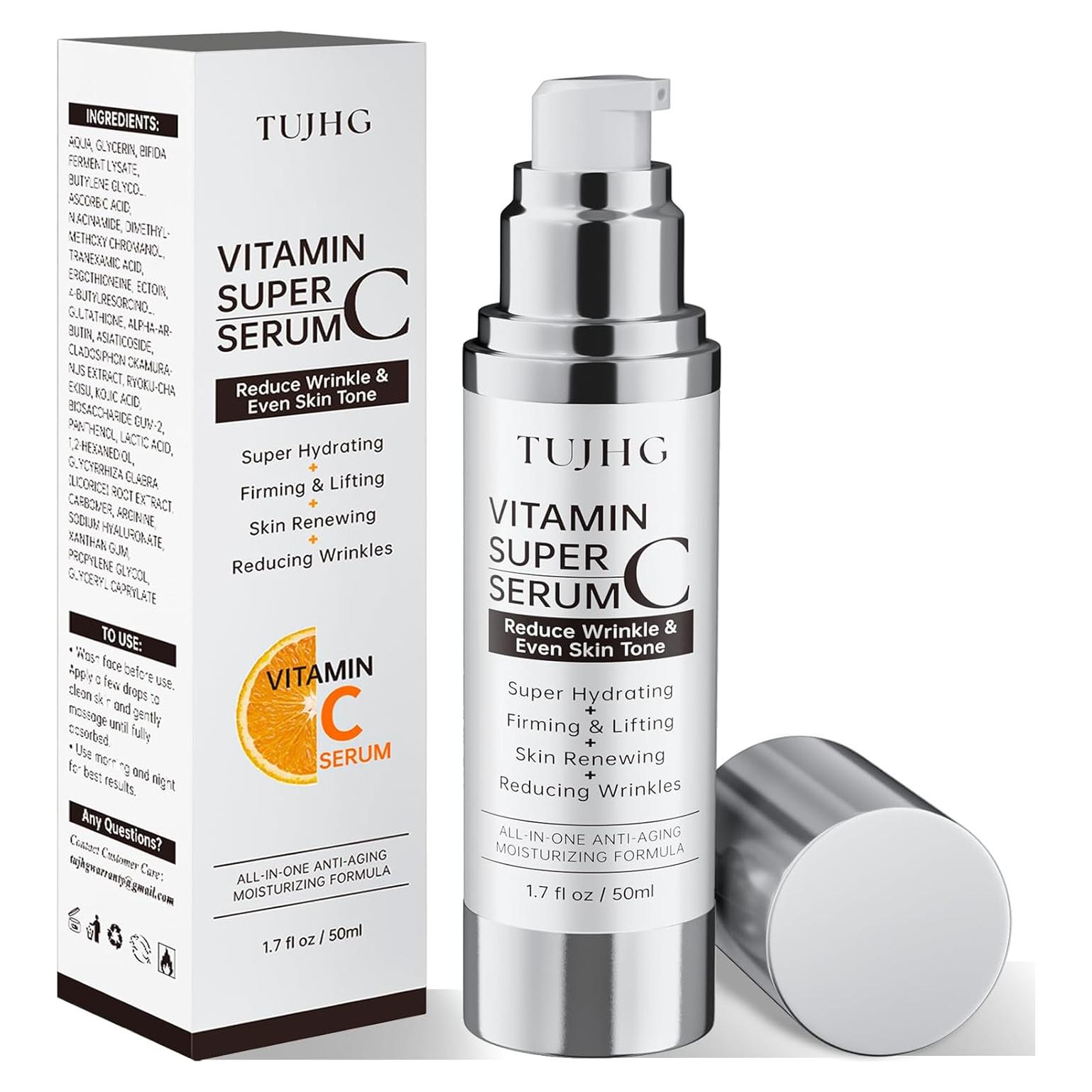 Suero Facial Antienvejecimiento TUJHG 50 ml - Vitamina C y Retinol