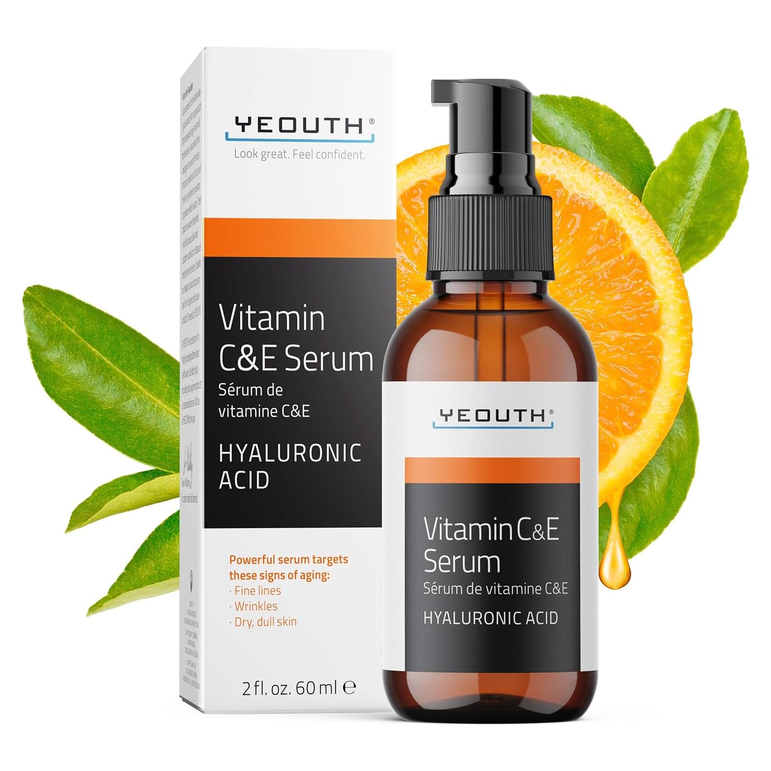 Suero Facial YEOUTH Vitamina C 59 ml con Ácido Hialurónico