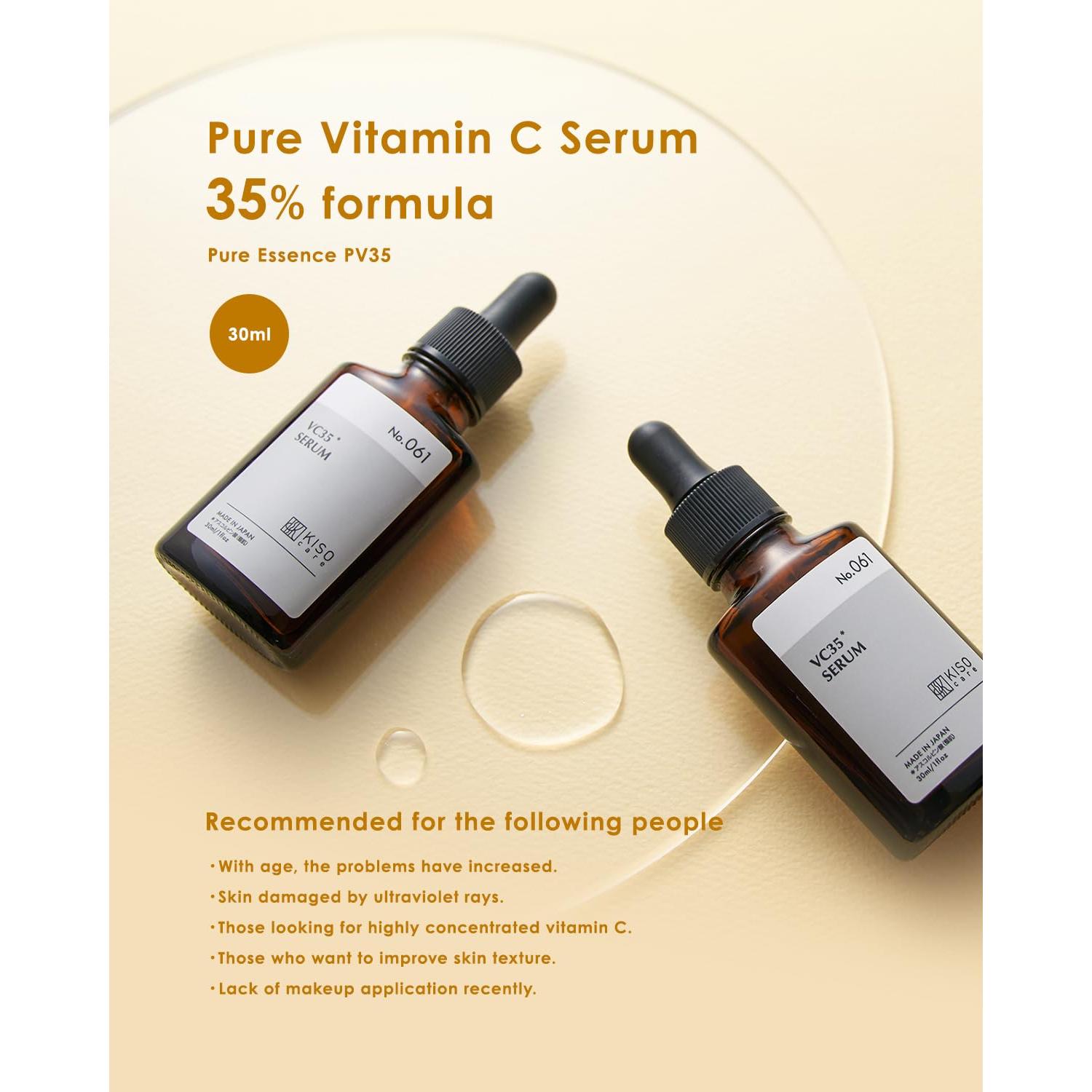 Suero de Vitamina C Pura KisoCare 35% 30ml - Cuidado Facial
