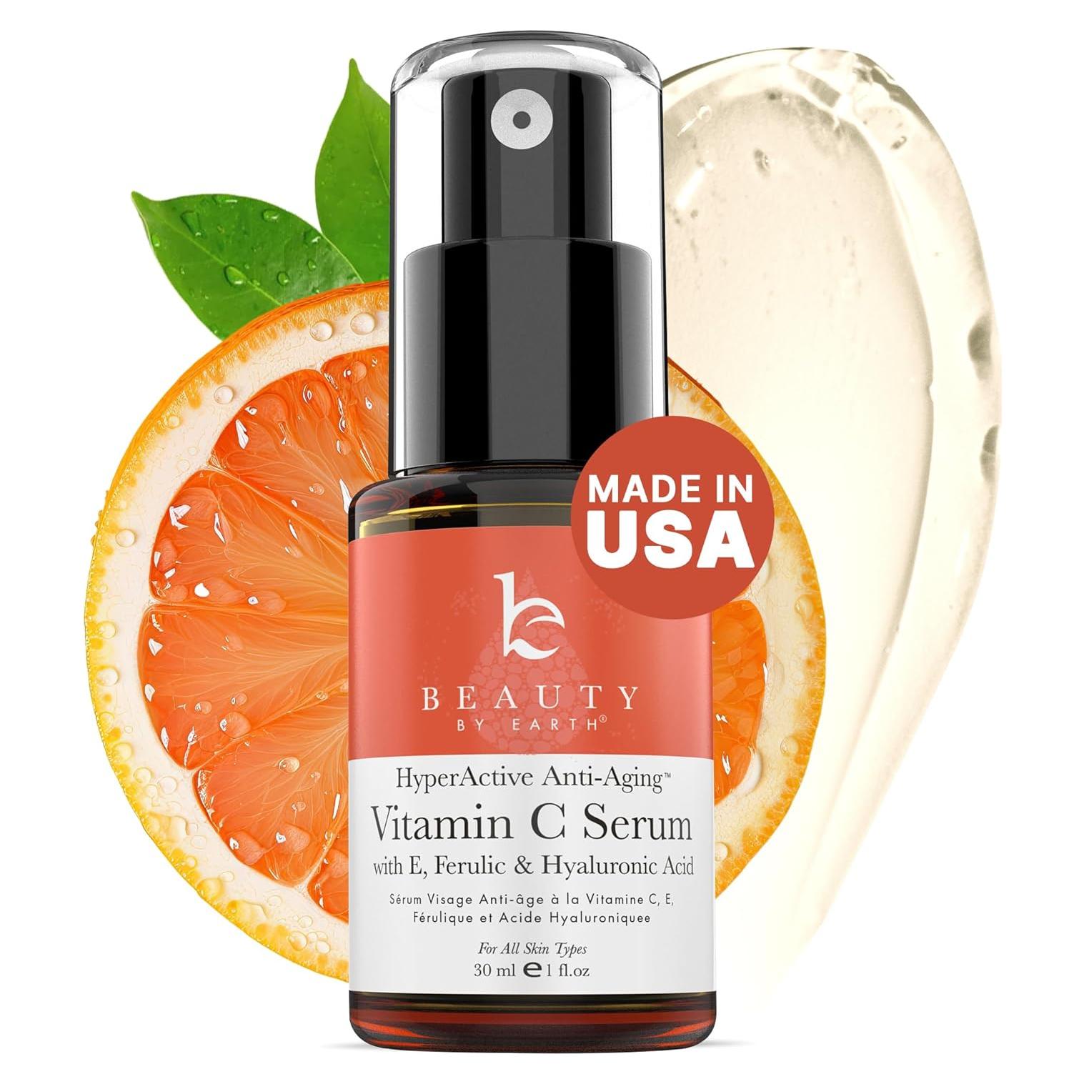 Suero Facial de Vitamina C Beauty by Earth 30 ml Antienvejecimiento