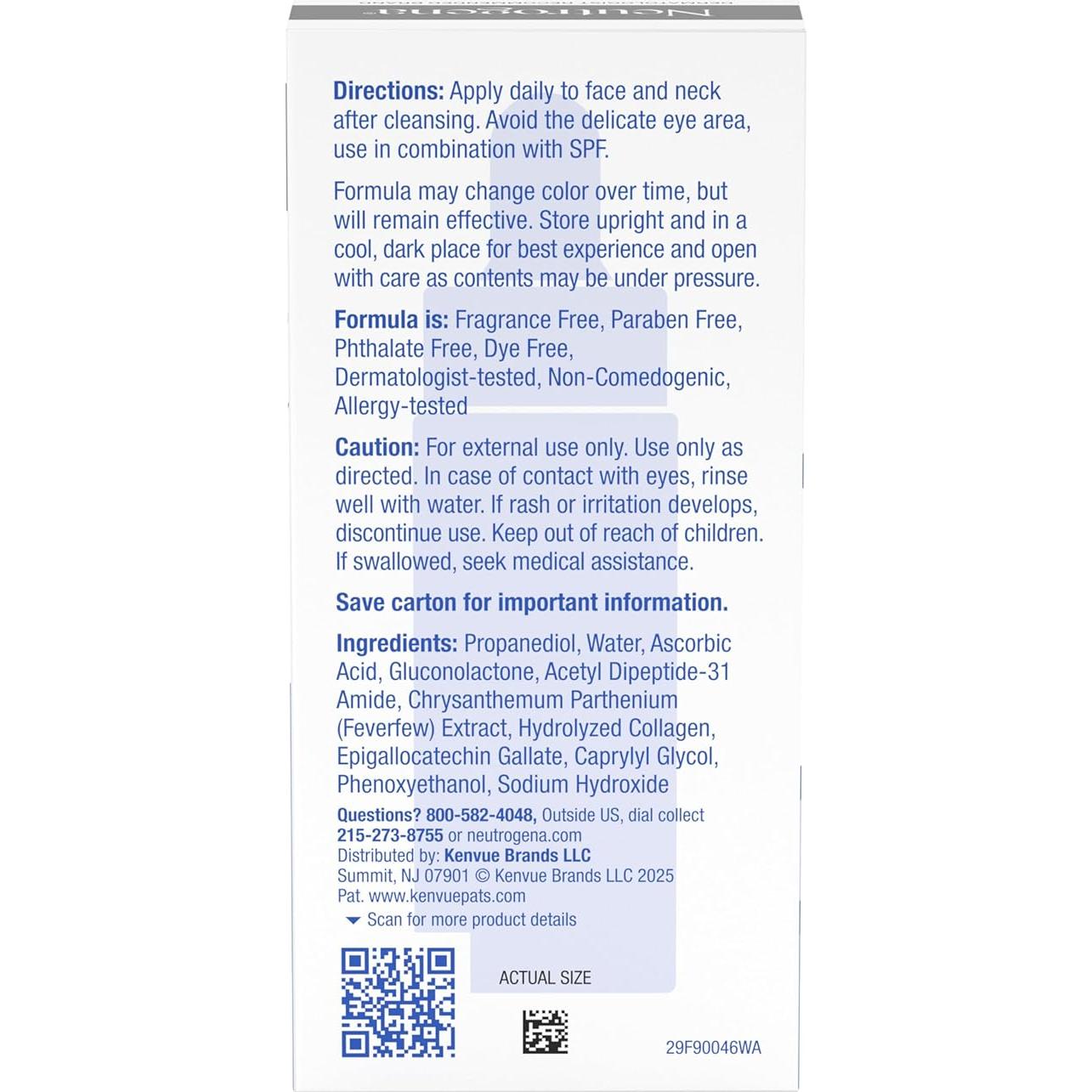 Suero Facial Neutrogena Collagen Bank 15% Vitamina C 14.79 ml