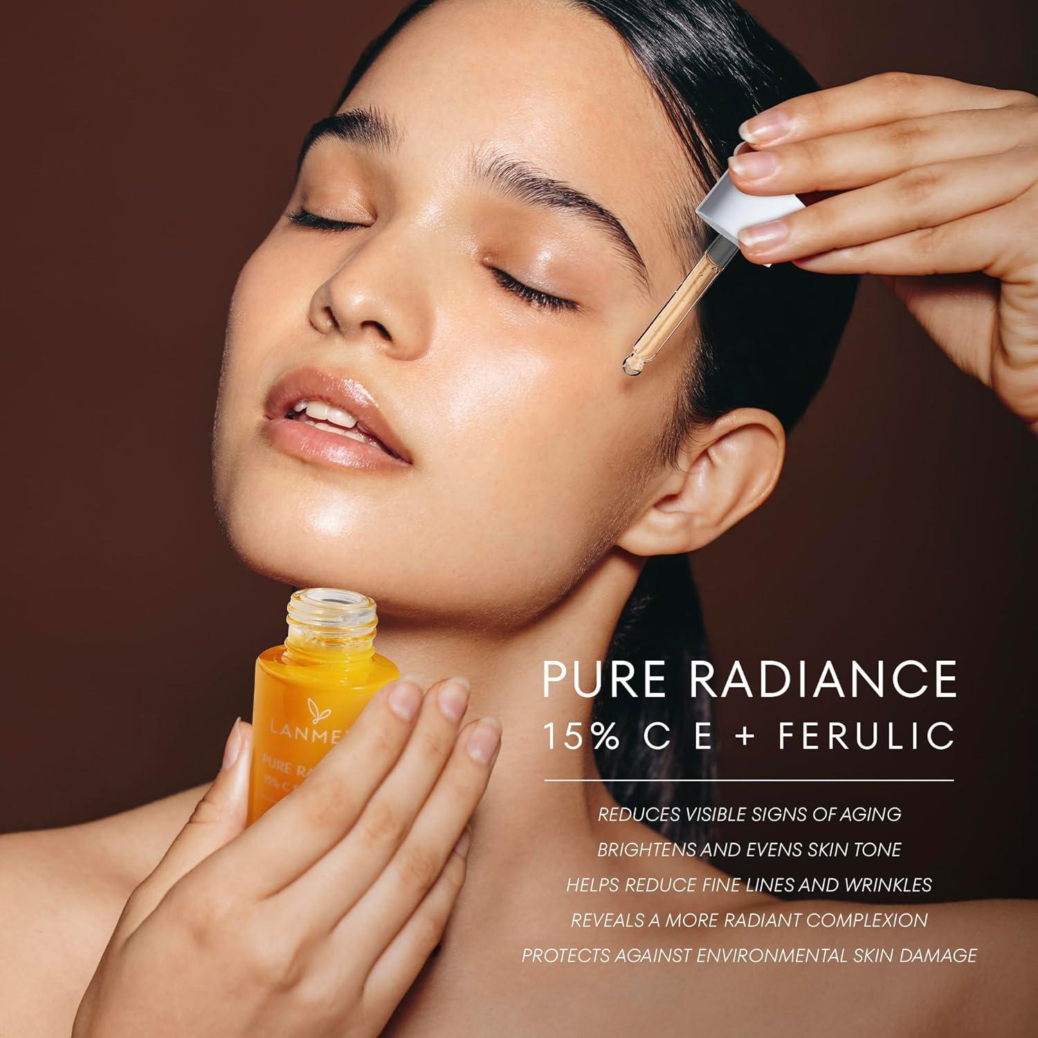 Suero Facial de Vitamina C Lanmeri 15% Antienvejecimiento 28g