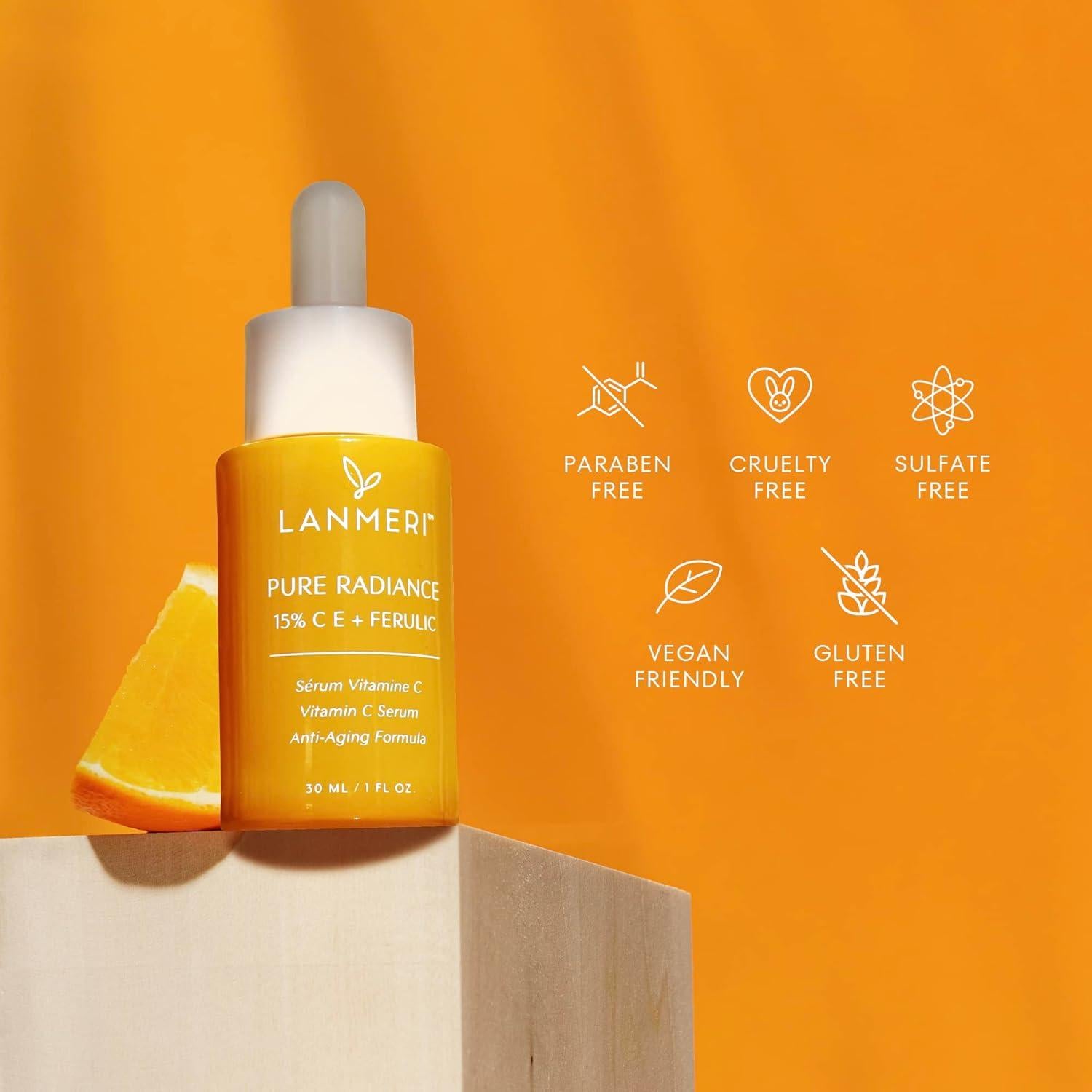 Suero Facial de Vitamina C Lanmeri 15% Antienvejecimiento 28g