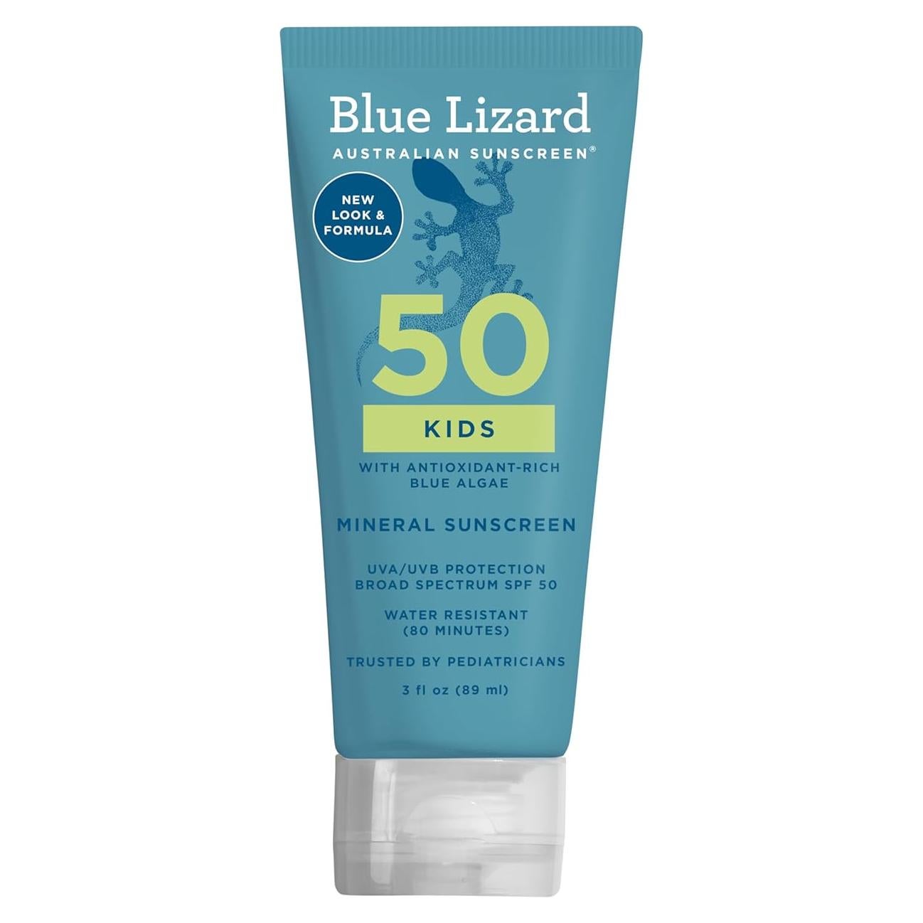 Protector Solar Mineral SPF 50 Blue Lizard para Niños 89 ml