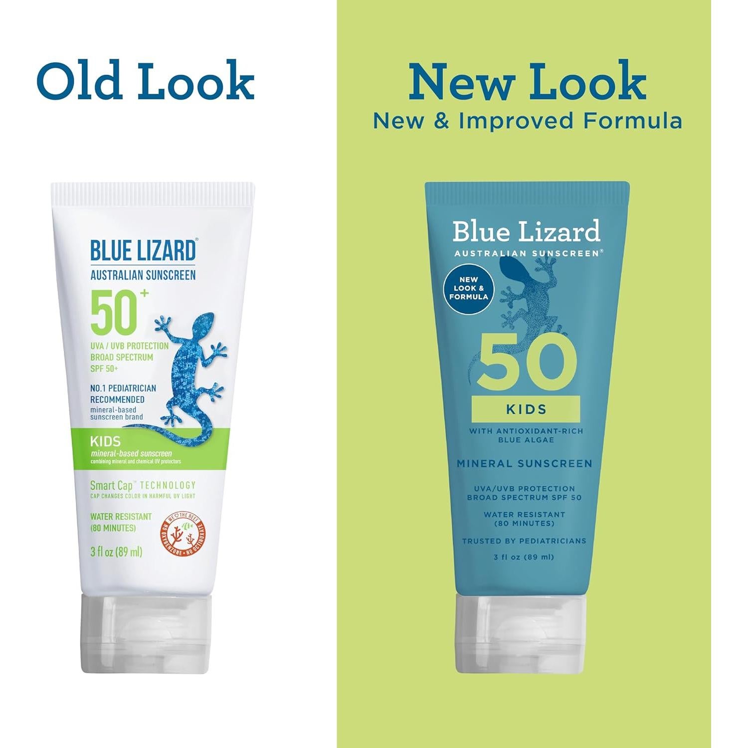 Protector Solar Mineral SPF 50 Blue Lizard para Niños 89 ml