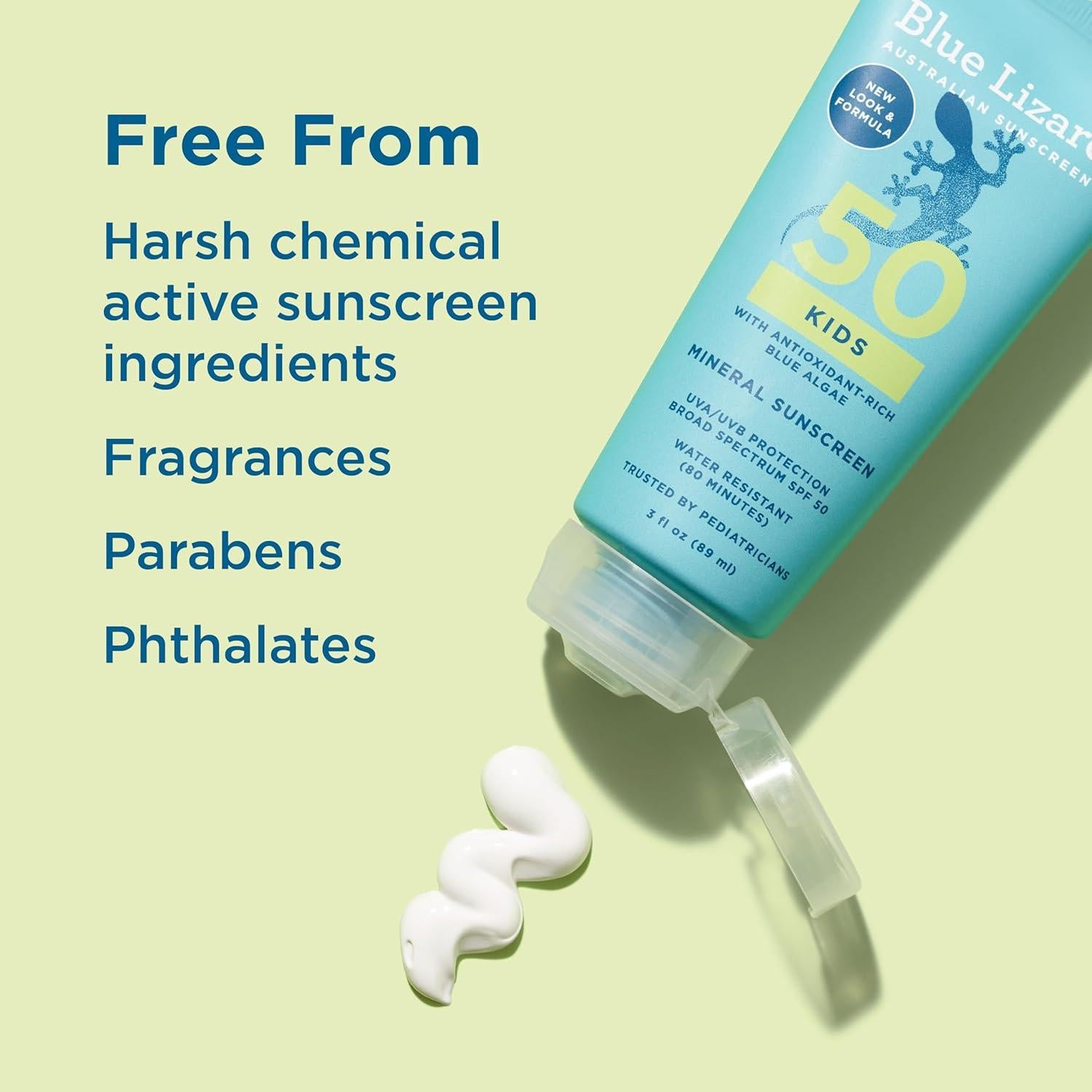 Protector Solar Mineral SPF 50 Blue Lizard para Niños 89 ml