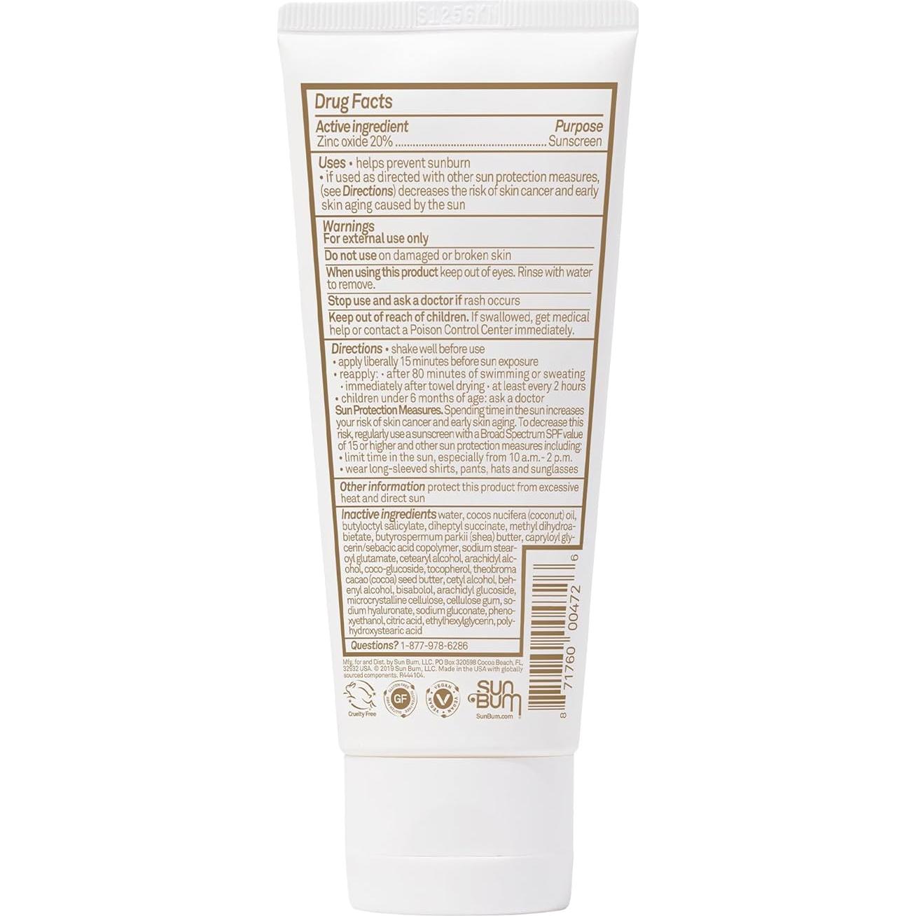 Loción Solar Mineral SPF 50 Sun Bum - Protector Hidratante 85 g