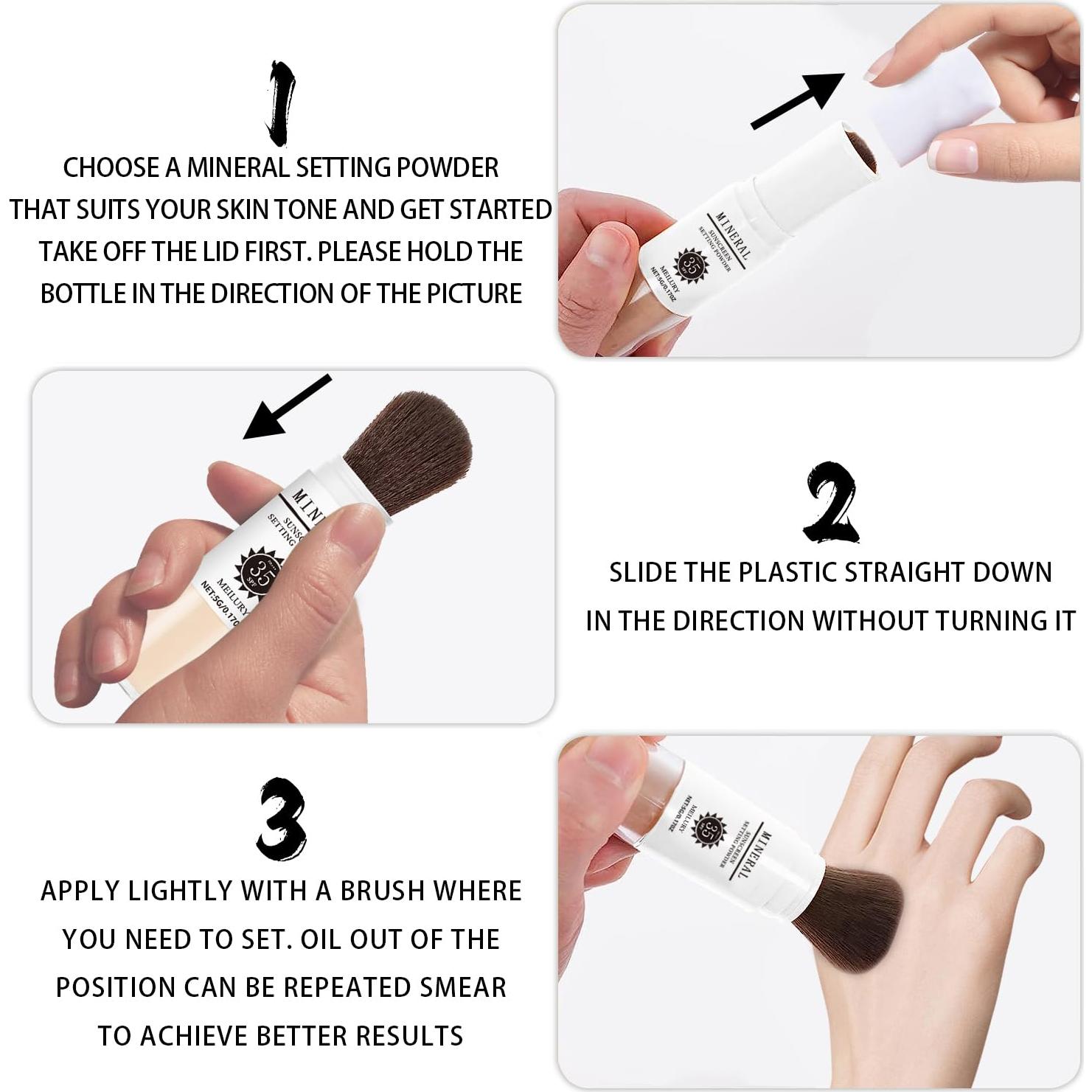 Polvo Fijador Solar SPF 35 Meilury - Mineral Translúcido 45g